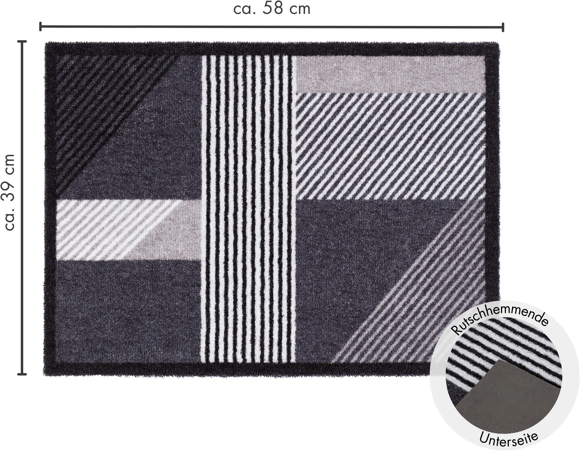 Barbara Becker Mat Sense, Made in Belgium Vuilafvangmat, modern ontwerp, wasbaar, ook als loper