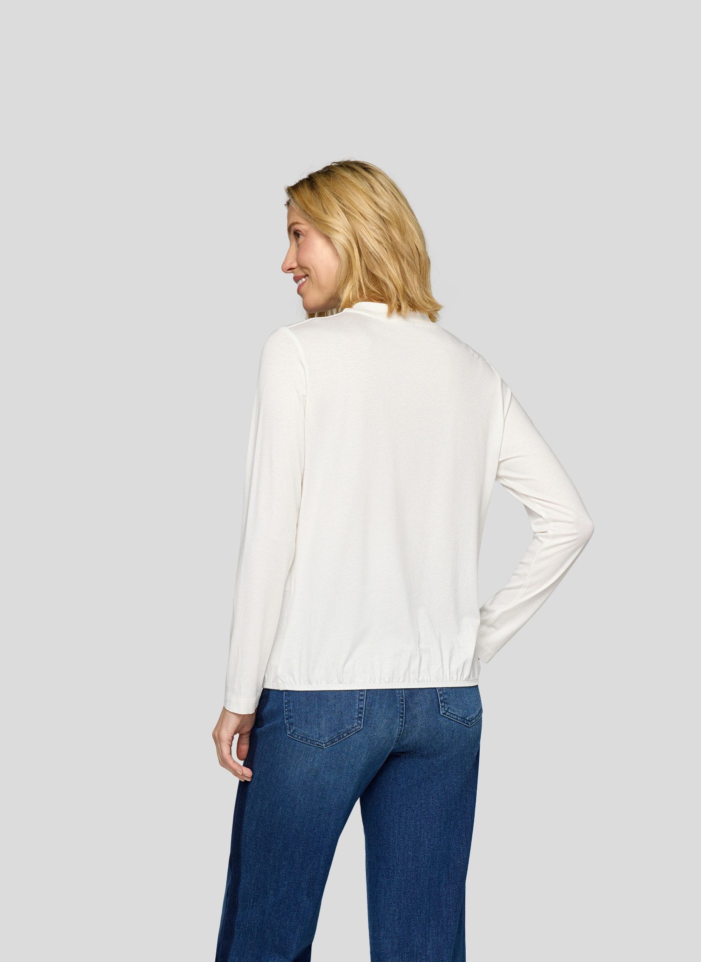 Rabe Shirt met lange mouwen met opstaande kraag en van viscose