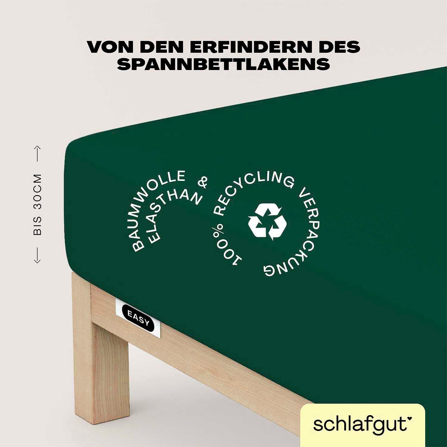 Schlafgut Hoeslaken EASY jersey elastaan MADE IN GREEN by OEKO-TEX® (1 stuk)