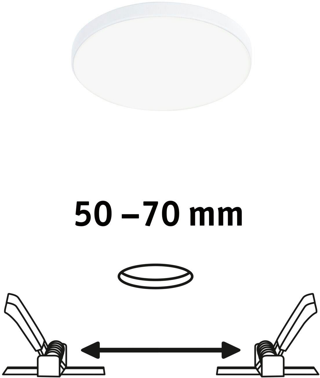 Paulmann Ledinbouwlamp LED Inbouwpaneel Veluna VariFit Edge IP44 rond 90mm 500lm 4000K Wit (1 stuk)
