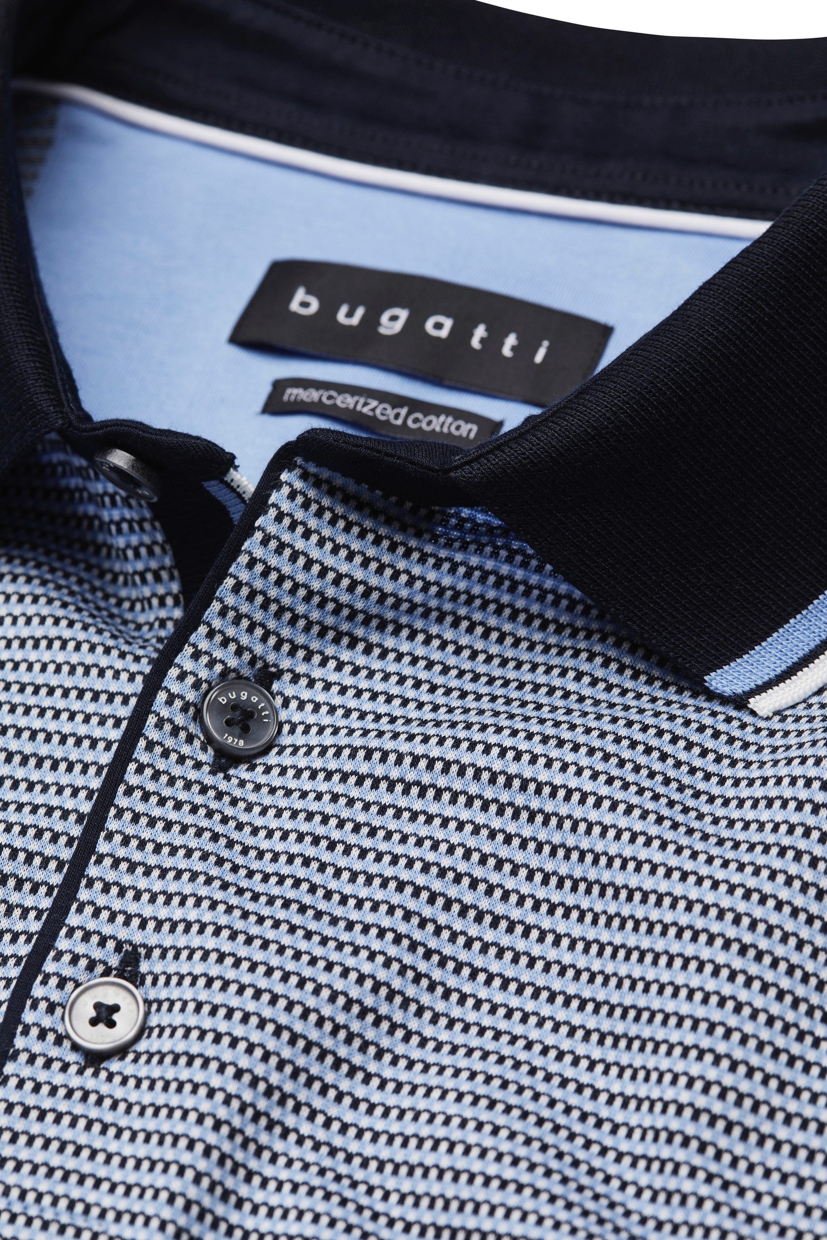 Bugatti Poloshirt met 3-tone dessin