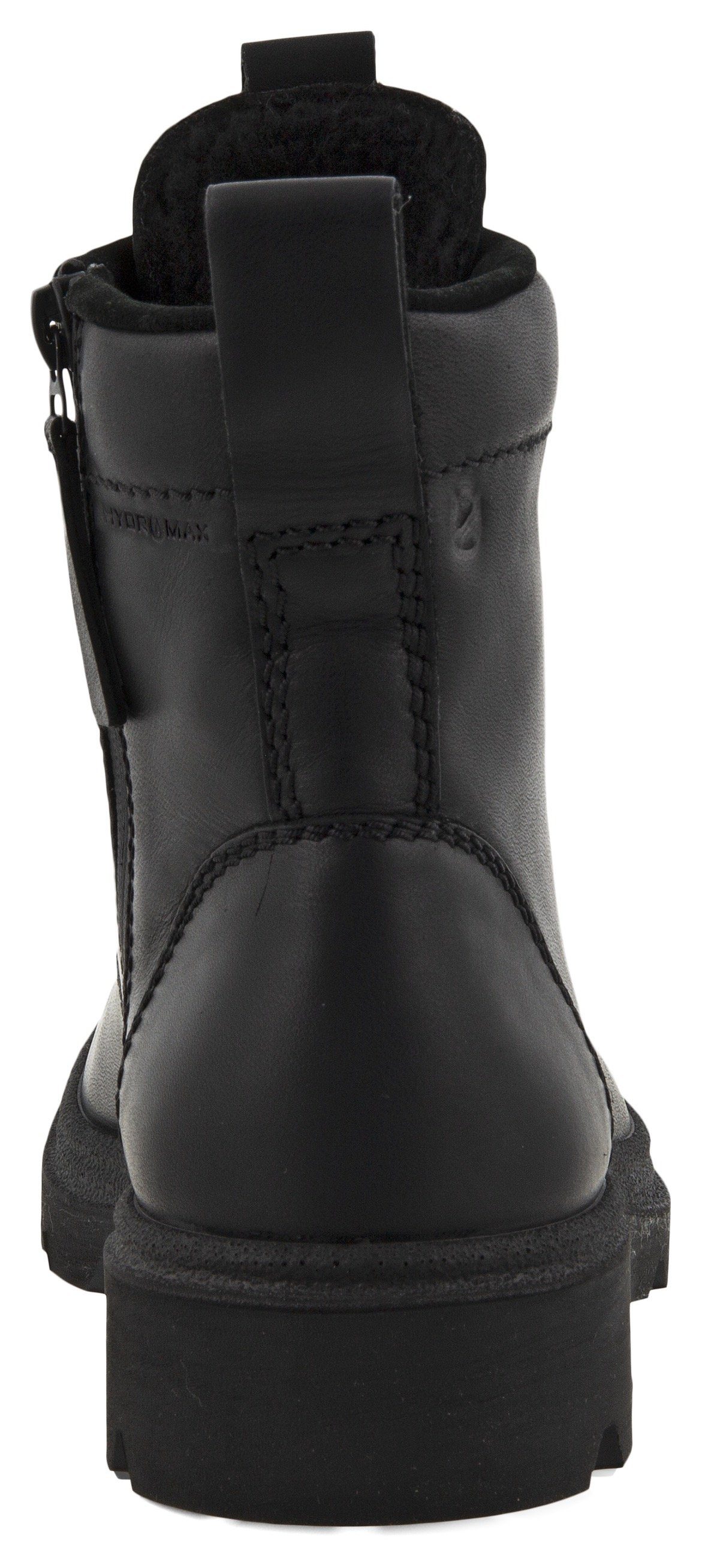Ecco Hoge veterschoenen Grainer W ankle boot, winter boots, block heel, with lambswool lining