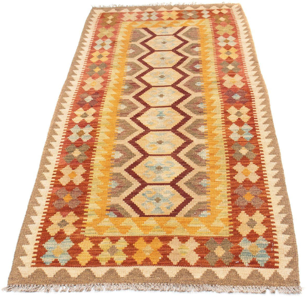 morgenland Loper Kelim medaillon beige 191 x 74 cm Oriëntaalse look