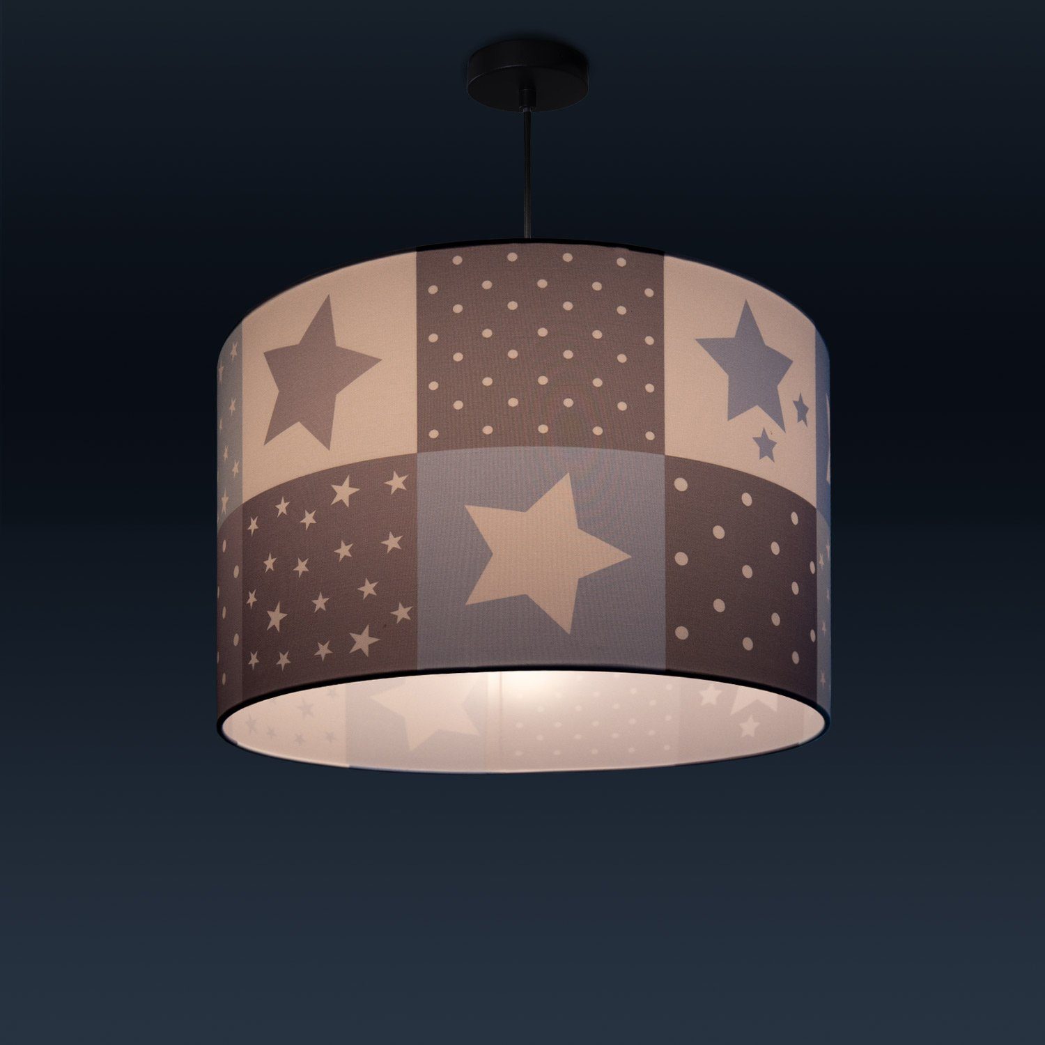 Paco Home Hanglamp Cosmo 345 Kinderlamp plafondlamp LED kinderkamer lamp sterren-motief E27