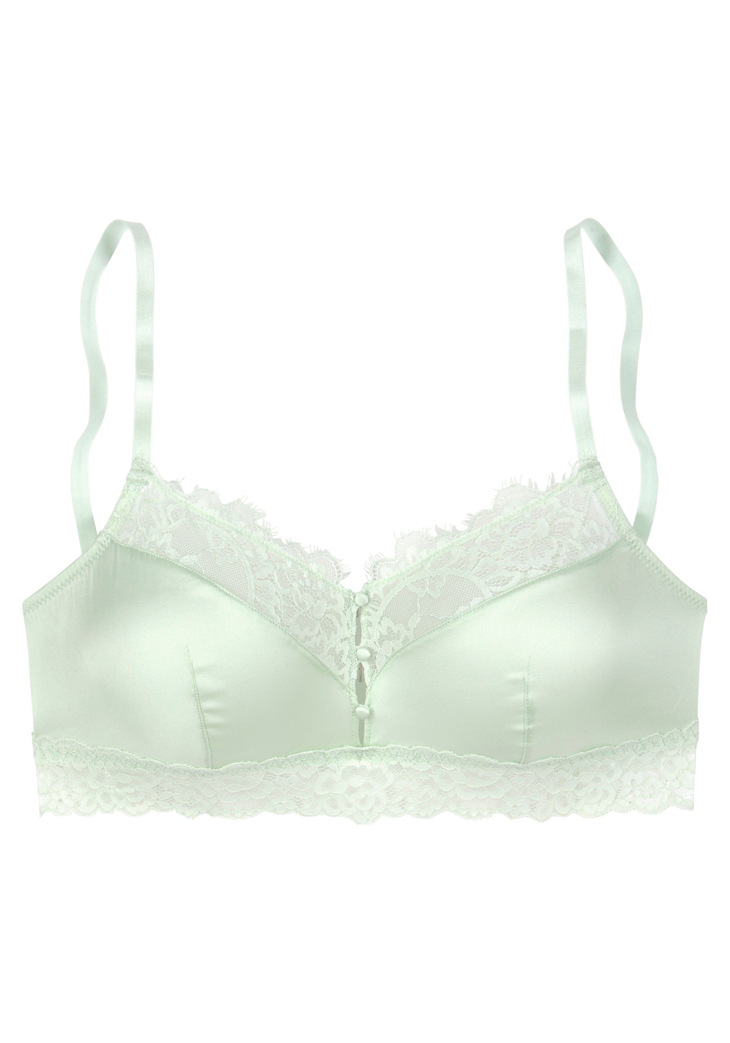 Lascana Bralette-bh Alana zonder beugels gemaakt van hoogwaardige kwaliteit met hoog gehalte aan zijde, lingerie
