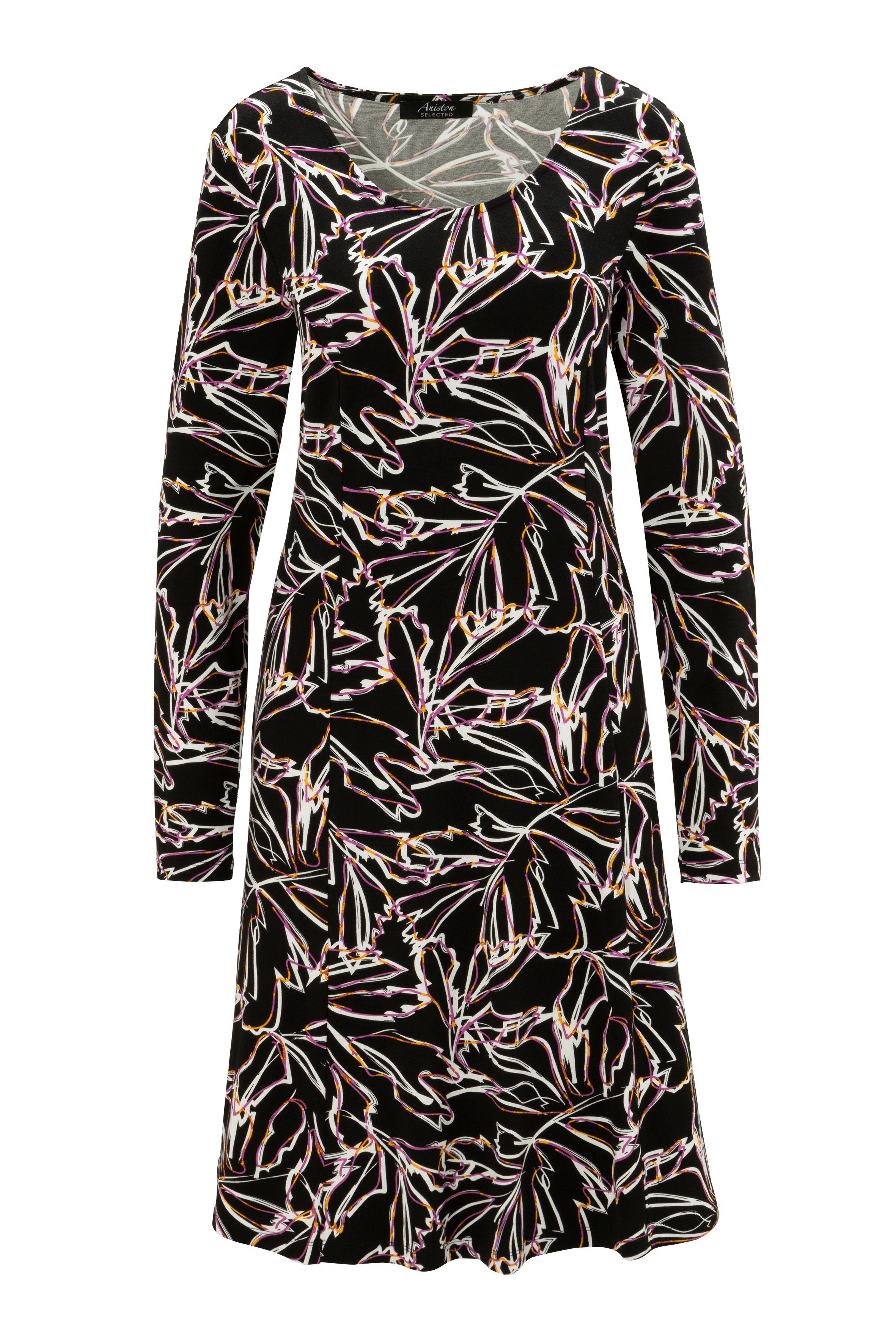 Aniston SELECTED Jerseyjurk met zwierige rok nieuwe collectie