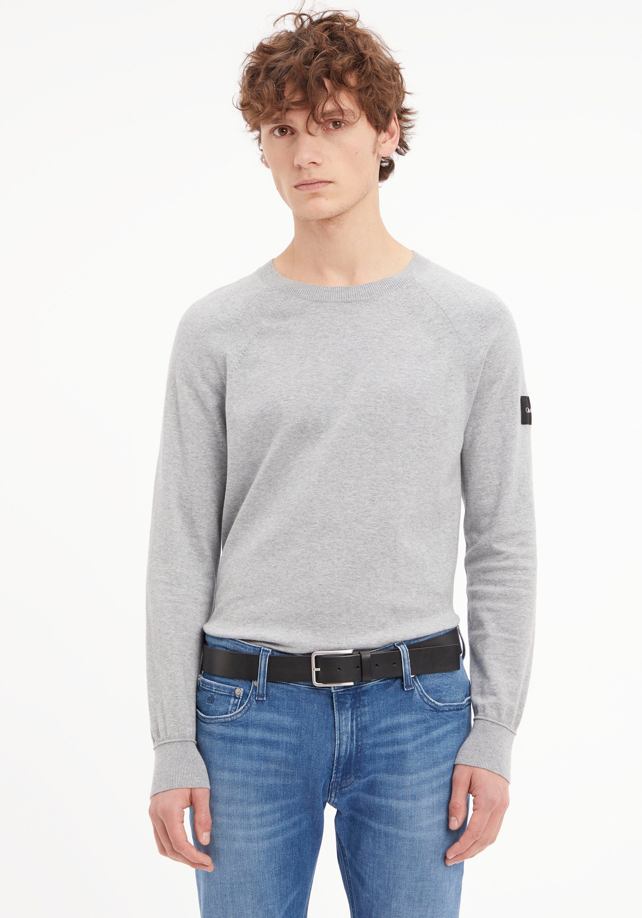 Calvin Klein Leren riem uit geolied nerfleer