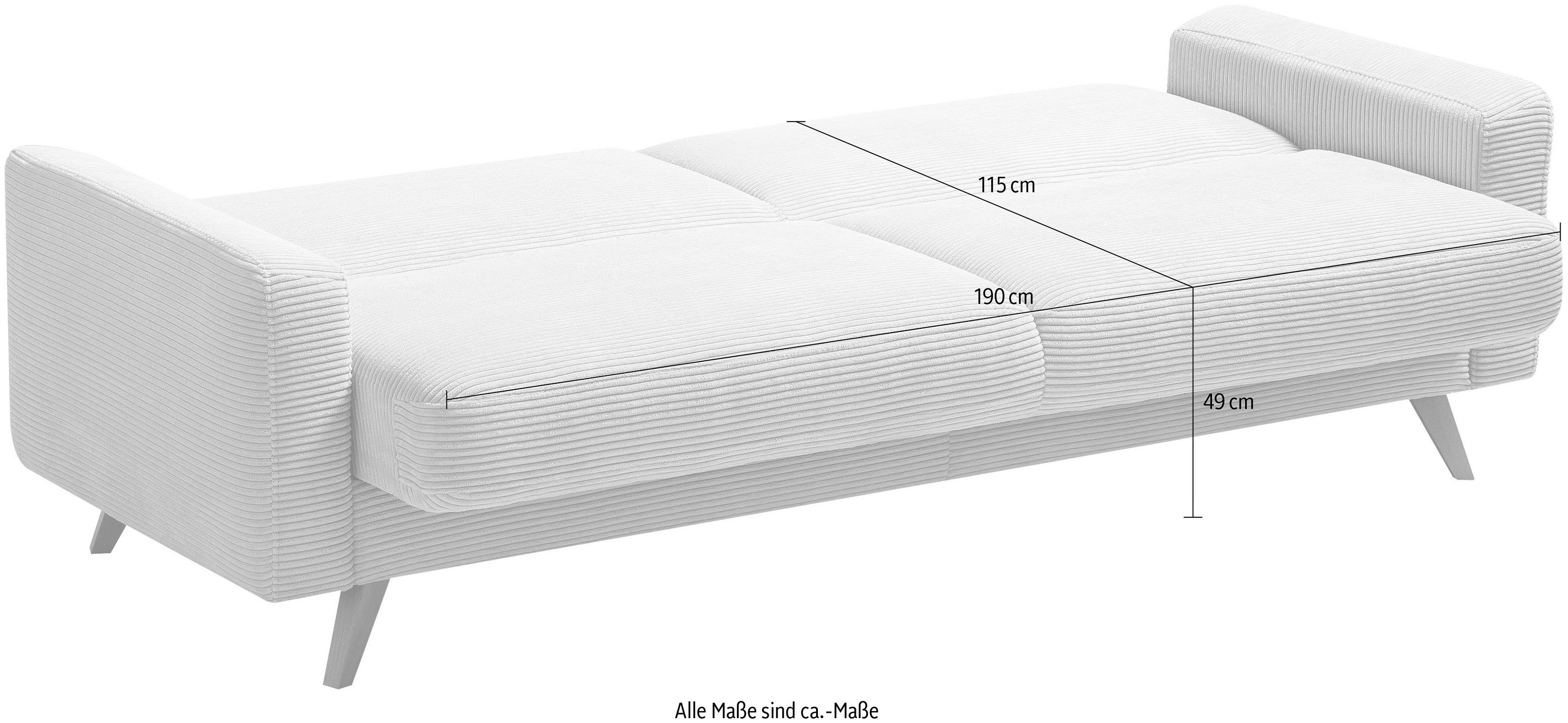 exxpo - sofa fashion 3-zitsbank Samso, elegant en comfortabel, actuele cord bekleding, kantelbank