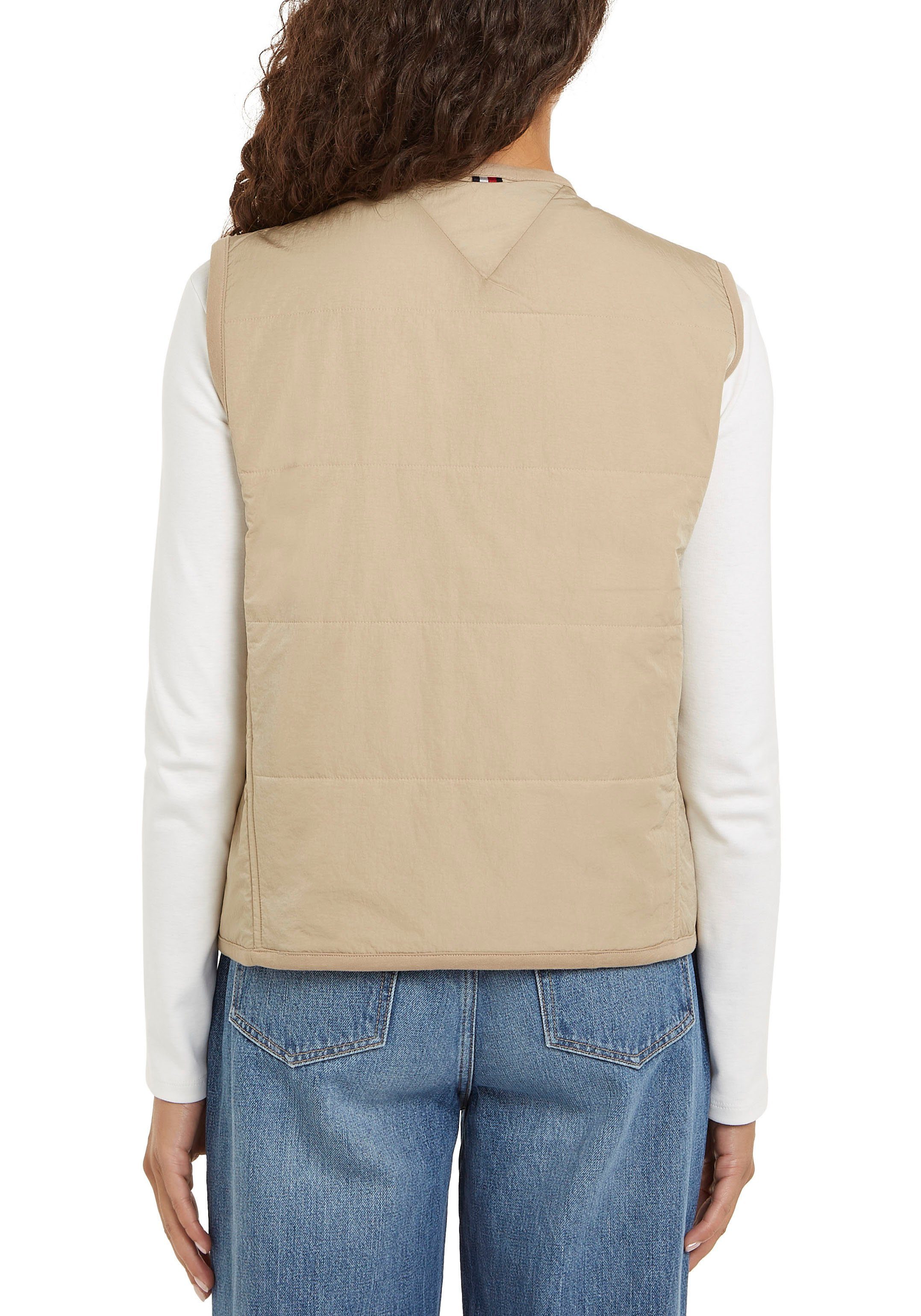Tommy Hilfiger Bodywarmer JERSEY LINED VEST met tommy jeans-merklabel