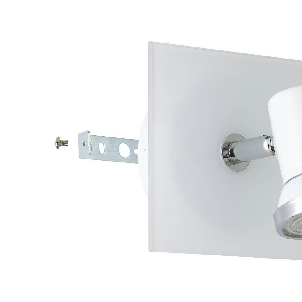 EGLO Wandlamp TAMARA wandlamp, badkamerlamp, spot, wit, chroom, GU10, IP44