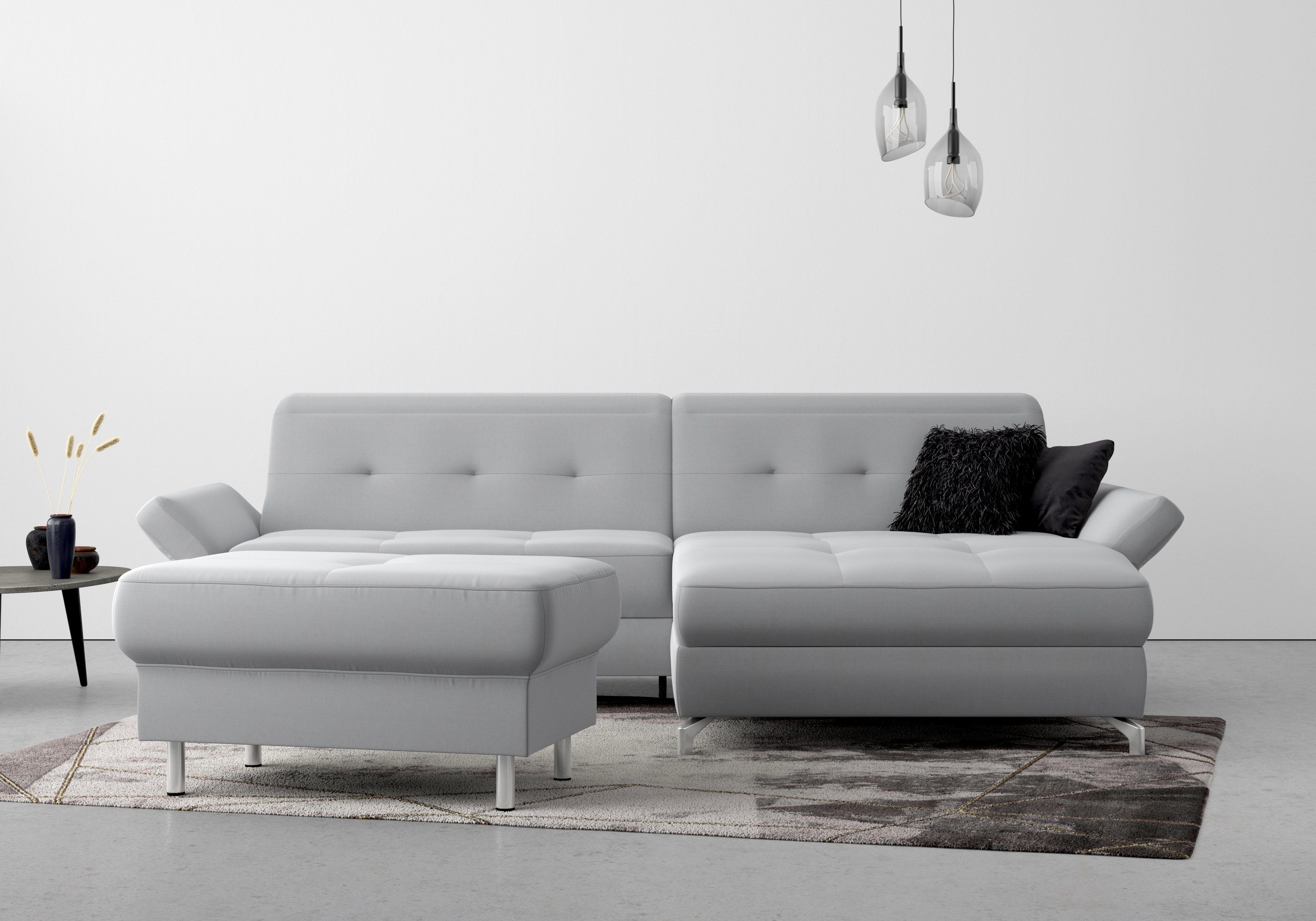INOSIGN Hocker Maredo Binnenveringsinterieur, passend bij de 'Maredo'-serie hockers grijs