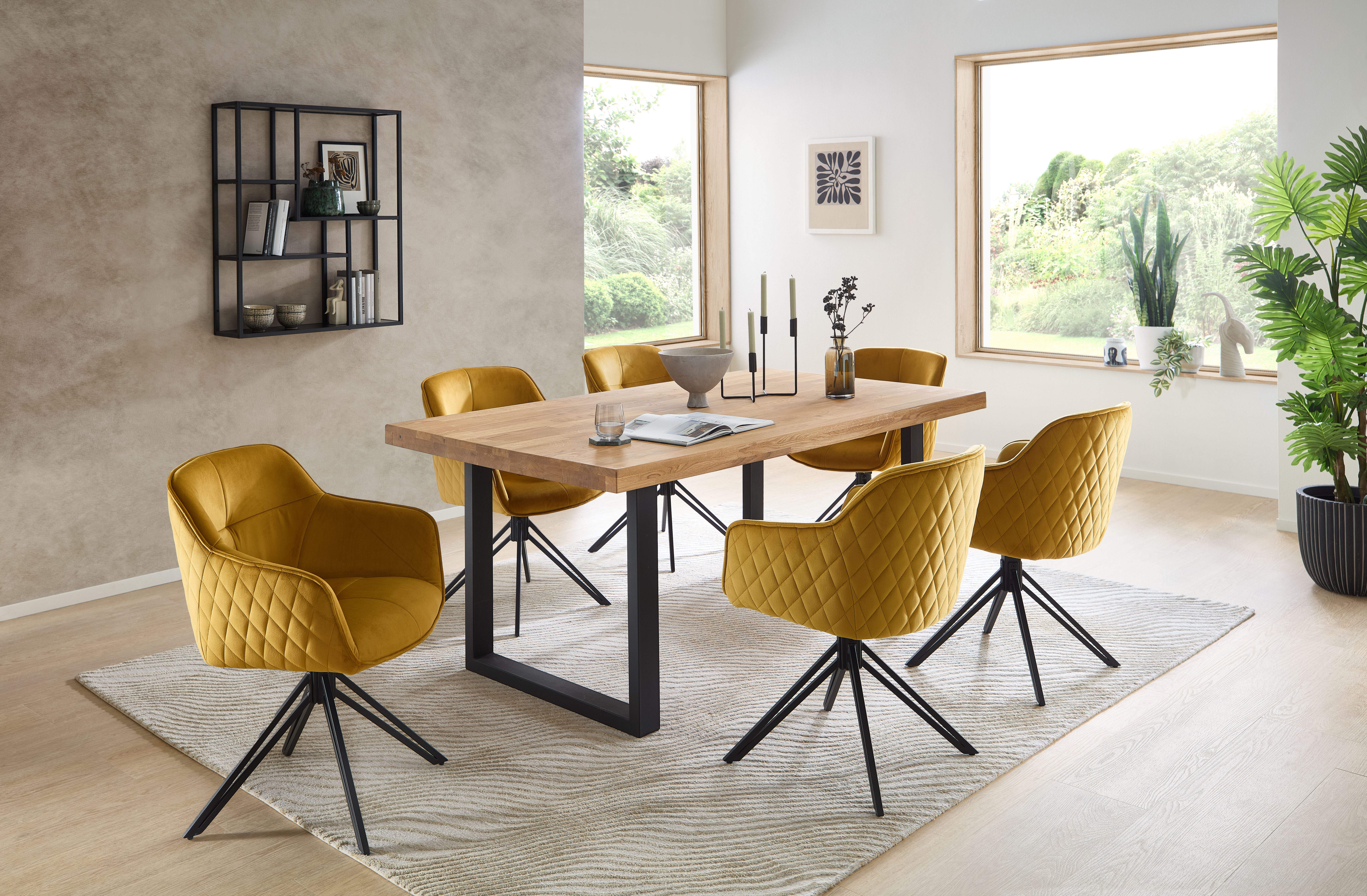Stolkom Eettafel Chris eettafel eik massief hout, BxHxD 110x47x70 cm