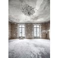 komar vliesbehang white room iv lichtbestendig en waterbestendig (4 stuks) grijs