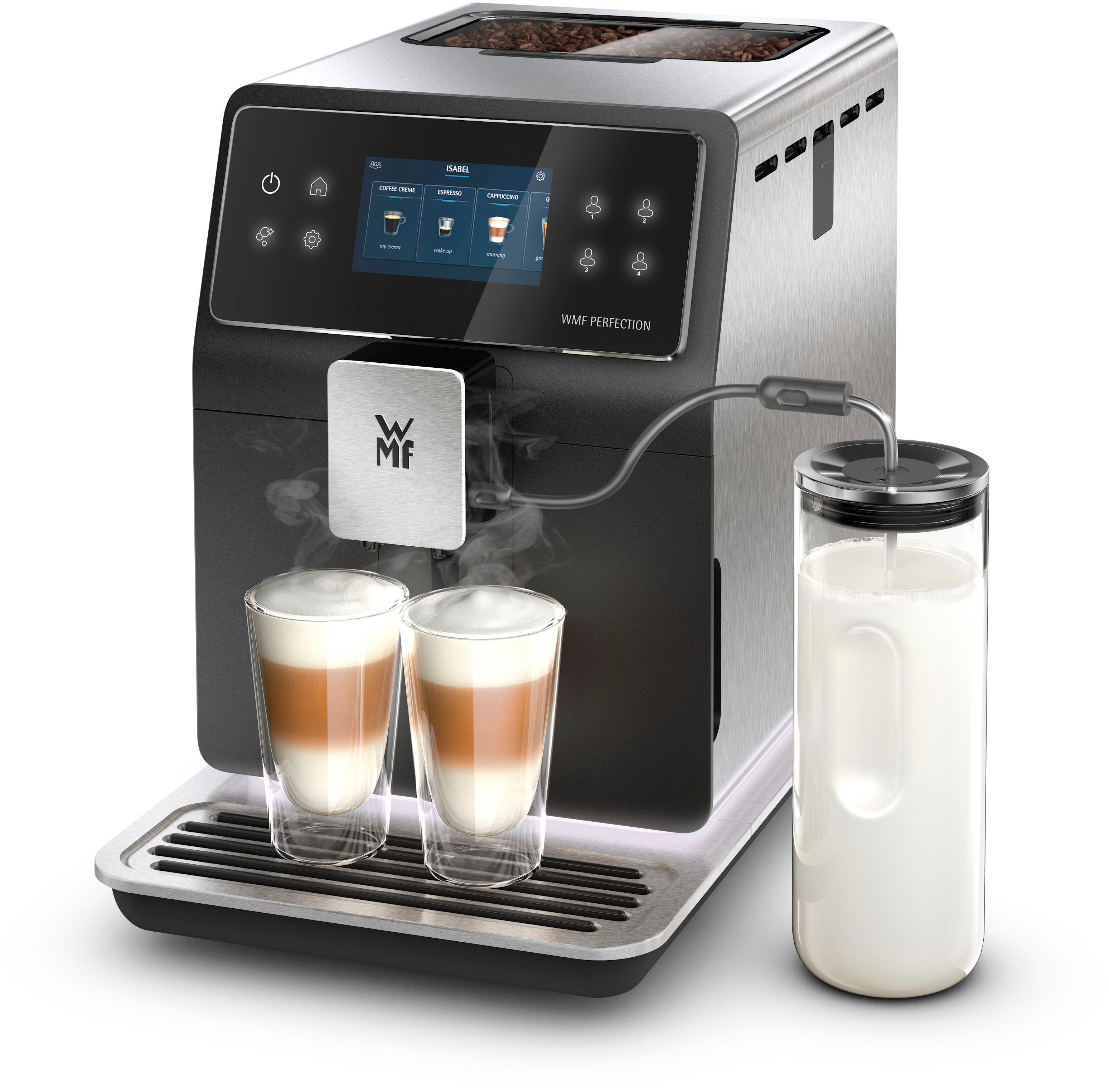 WMF Volautomatisch koffiezetapparaat Perfection 860L CP853D15, intuïtieve gebruikersinterface, perfecte melkschuim, zelfreinigend
