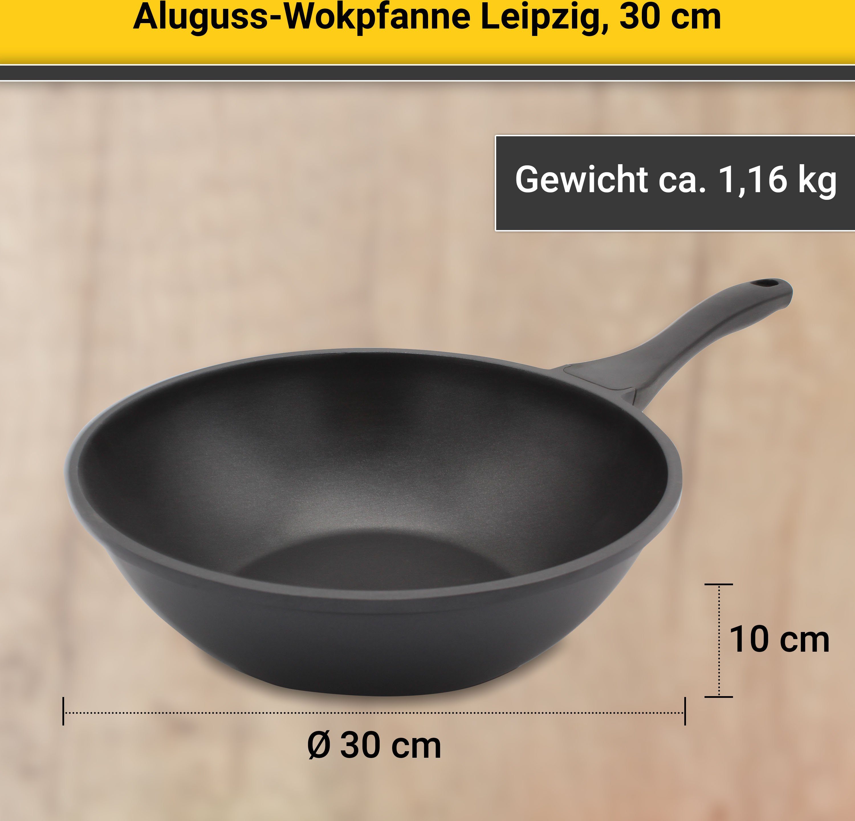 Krüger Wok Alugiet wokpan LEIPZIG, 30 cm (1-delig)
