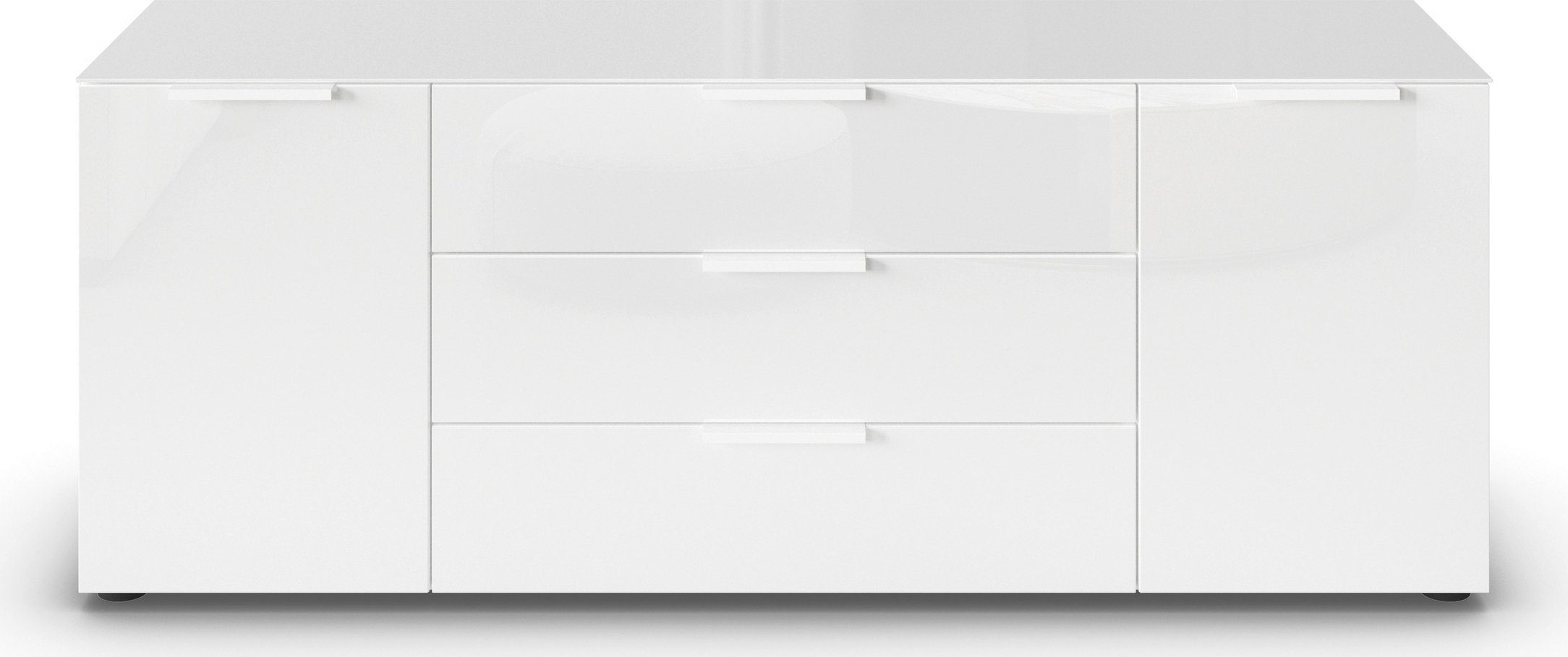 rauch Kast met laden en deuren Commode deurkast sideboard combikast FLIPP met glasfront 2-deurs, 3 lades, soft-close functie, bovenblad en glazen front