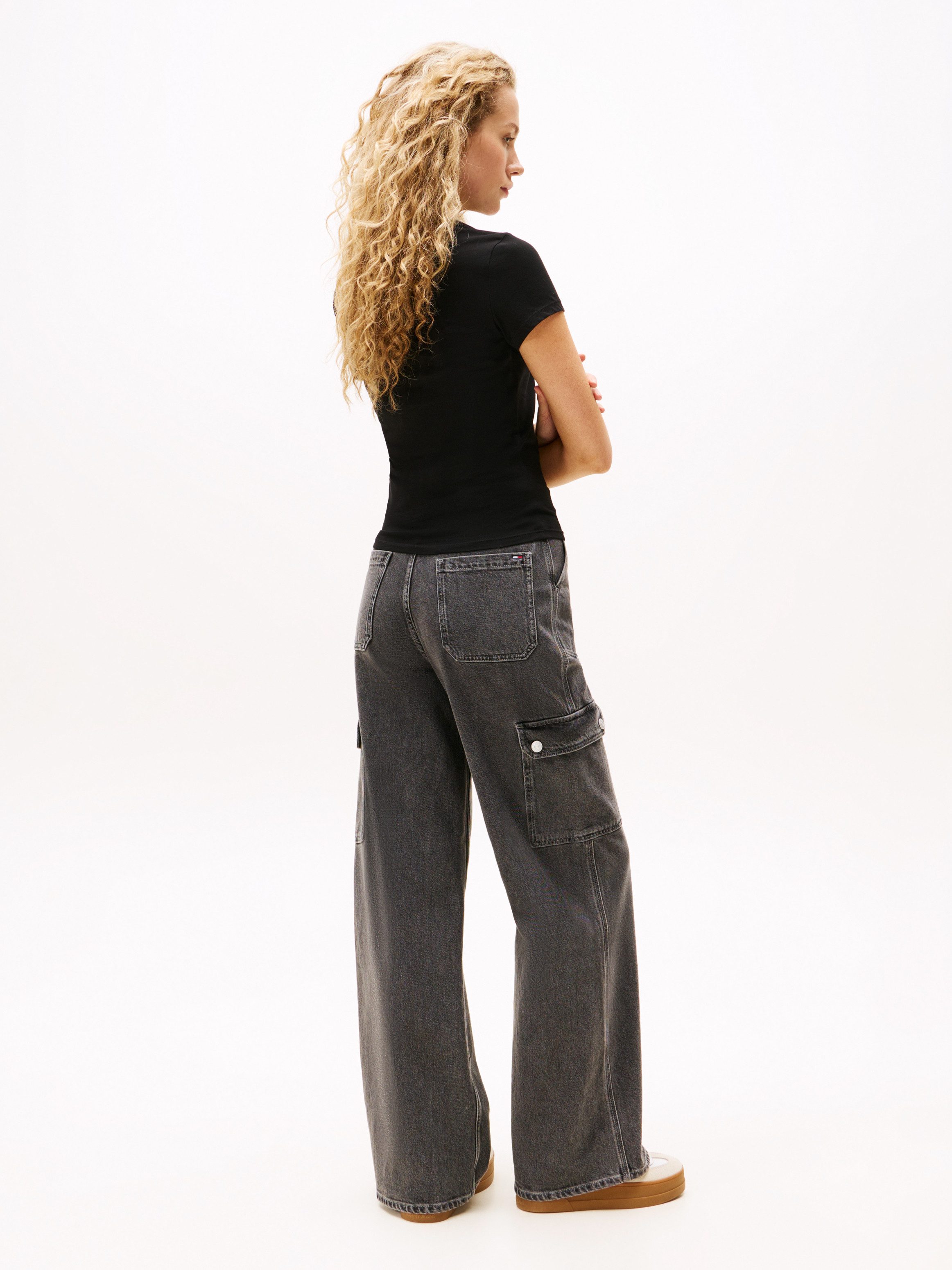 TOMMY JEANS Shirt met korte mouwen TJW SLIM LINEAR SS TEE EXT