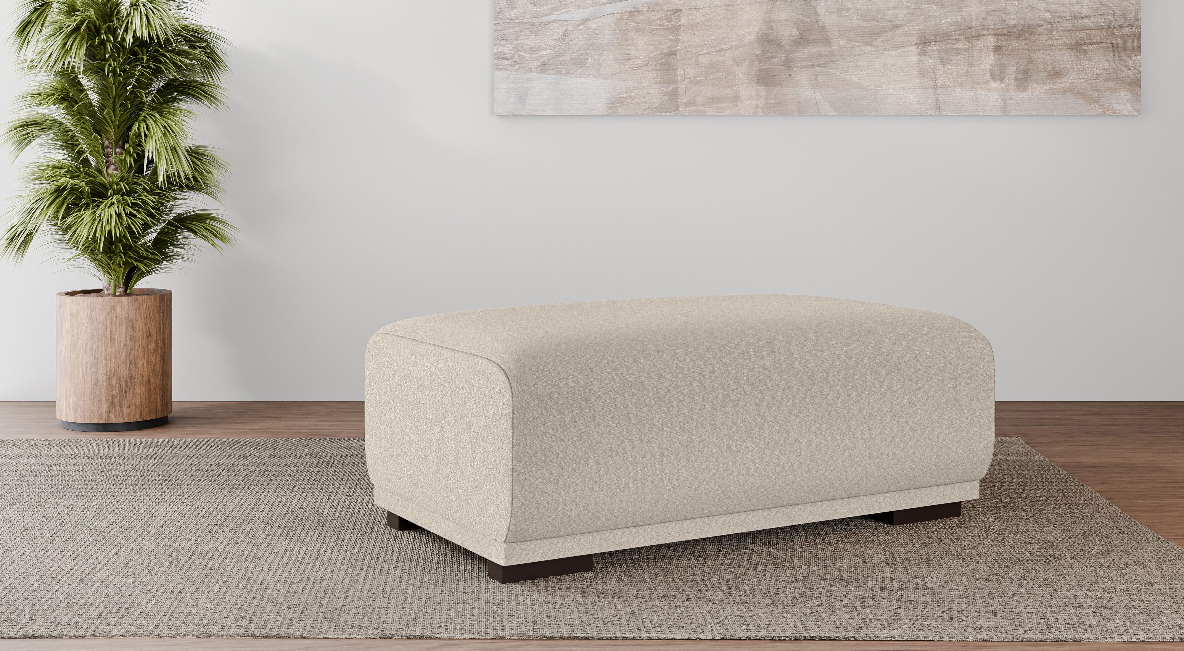 Home affaire Hocker BORNHOLM, grote poef passend bij de serie, afmetingen B/D/H: 122/72/46 cm