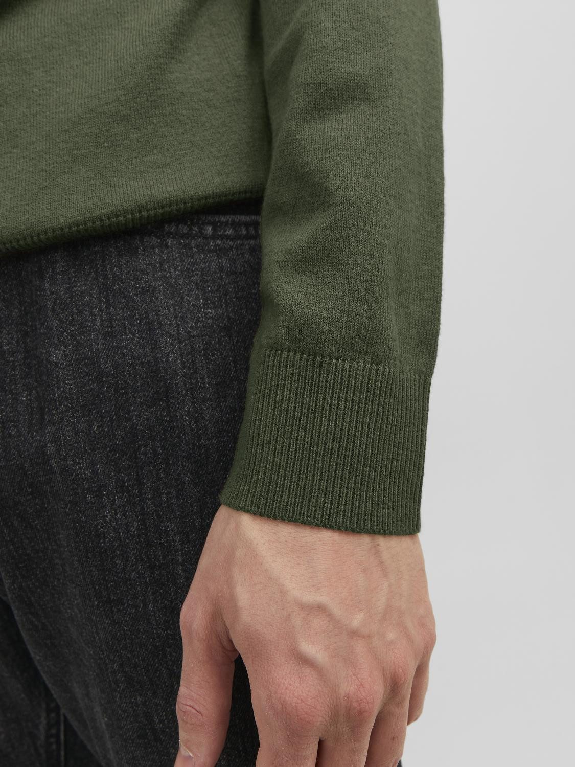 Jack & Jones Schipperstrui JJEEMIL KNIT HALF ZIP NOOS