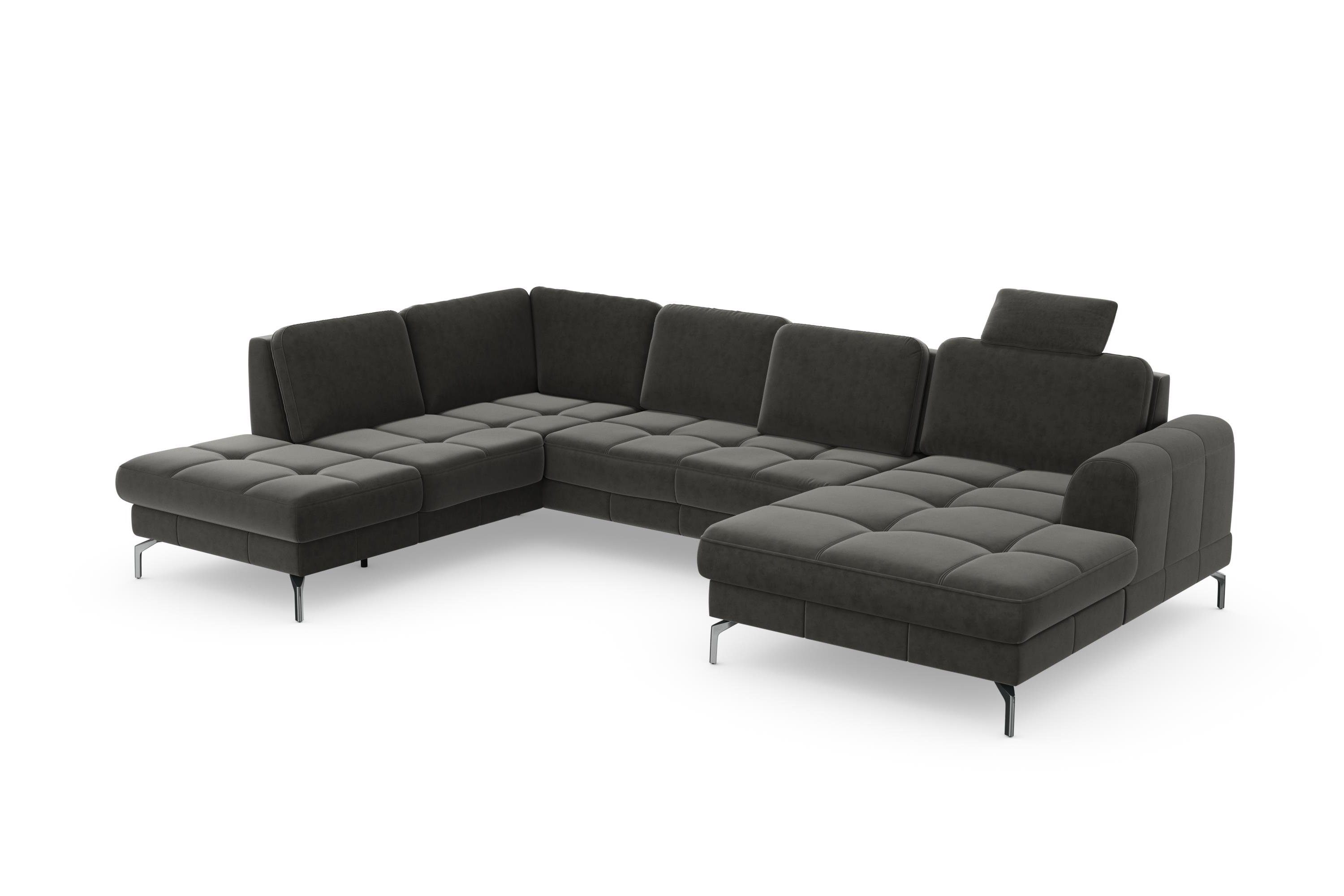 sit&more Zithoek Bendigo U-vorm inclusief zitdiepteverstelling, bodemvrijheid 15 cm, in 2 pootkleuren