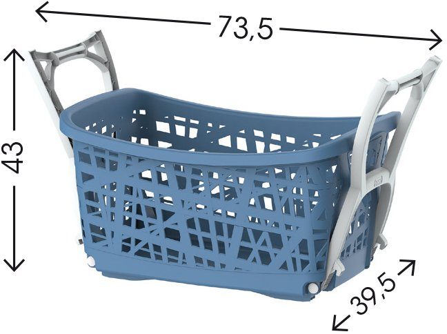 Bischof Bama Wasmand met staande delen, handgrepen, ergonomische vorm