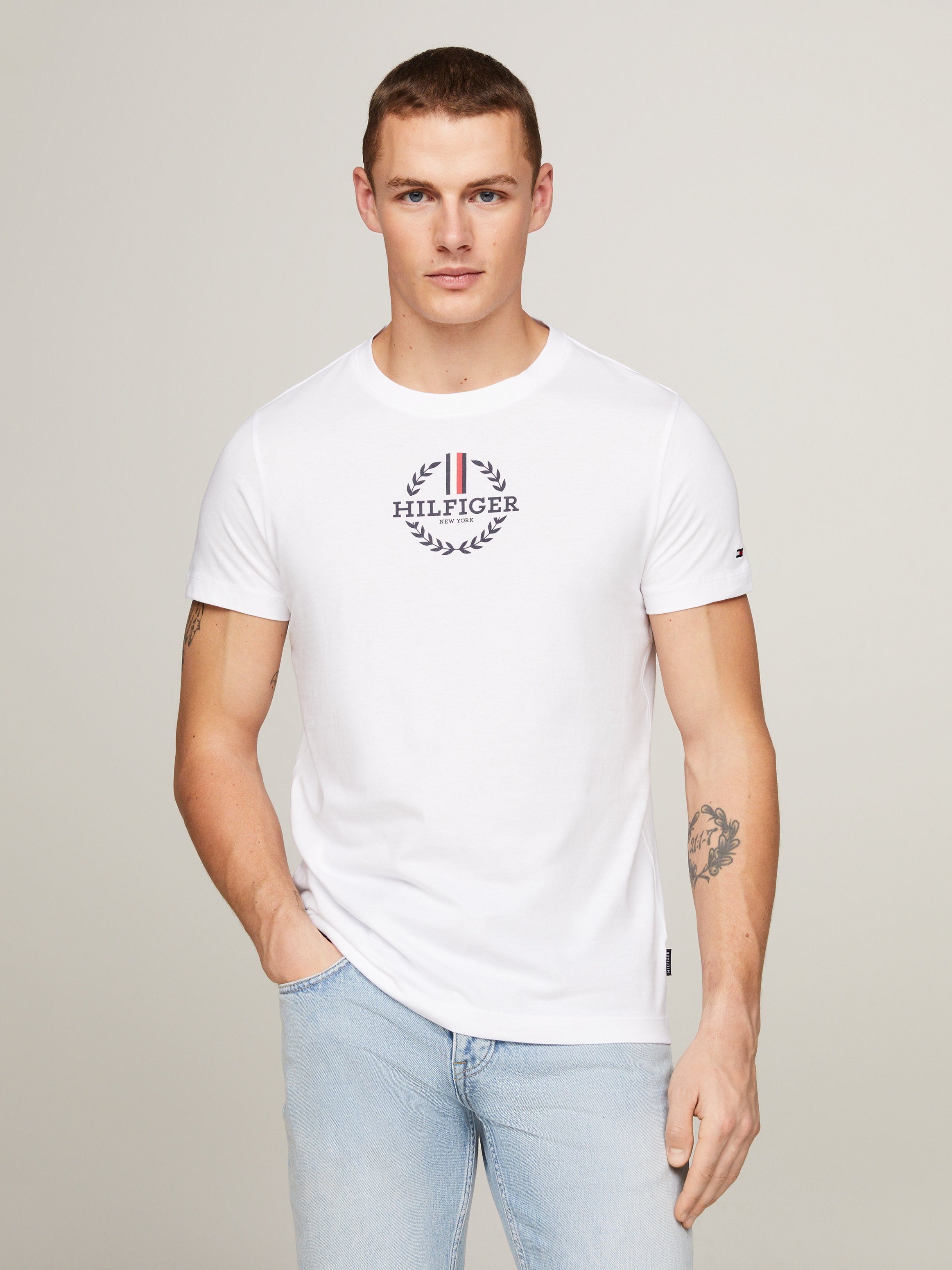 Tommy Hilfiger T-shirt GLOBAL STRIPE WREATH TEE