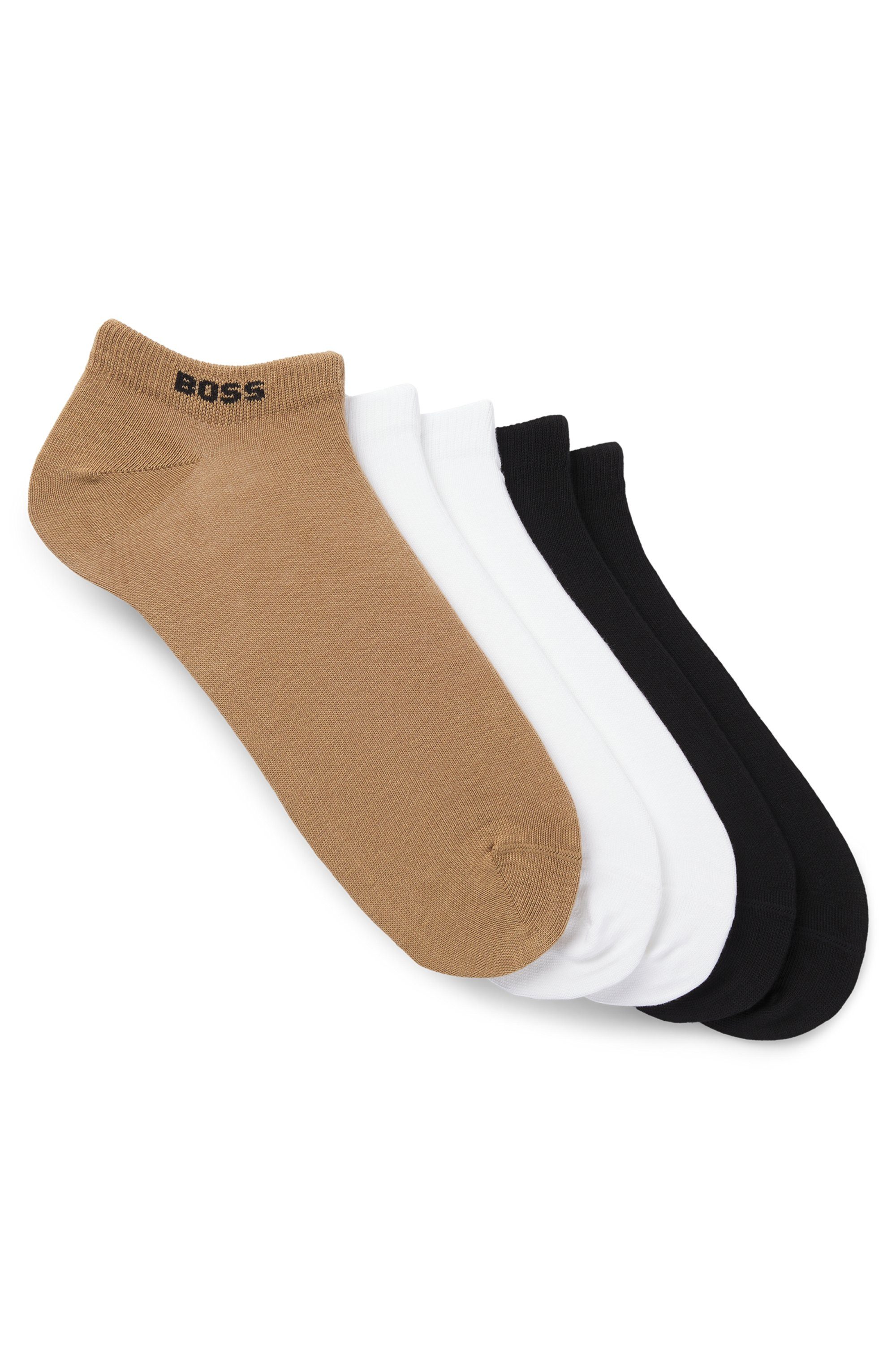 BOSS Sneakersokken 5P AS Uni CC met boss-label (set, 5 paar) heren sokken maat 39-42 multicolor