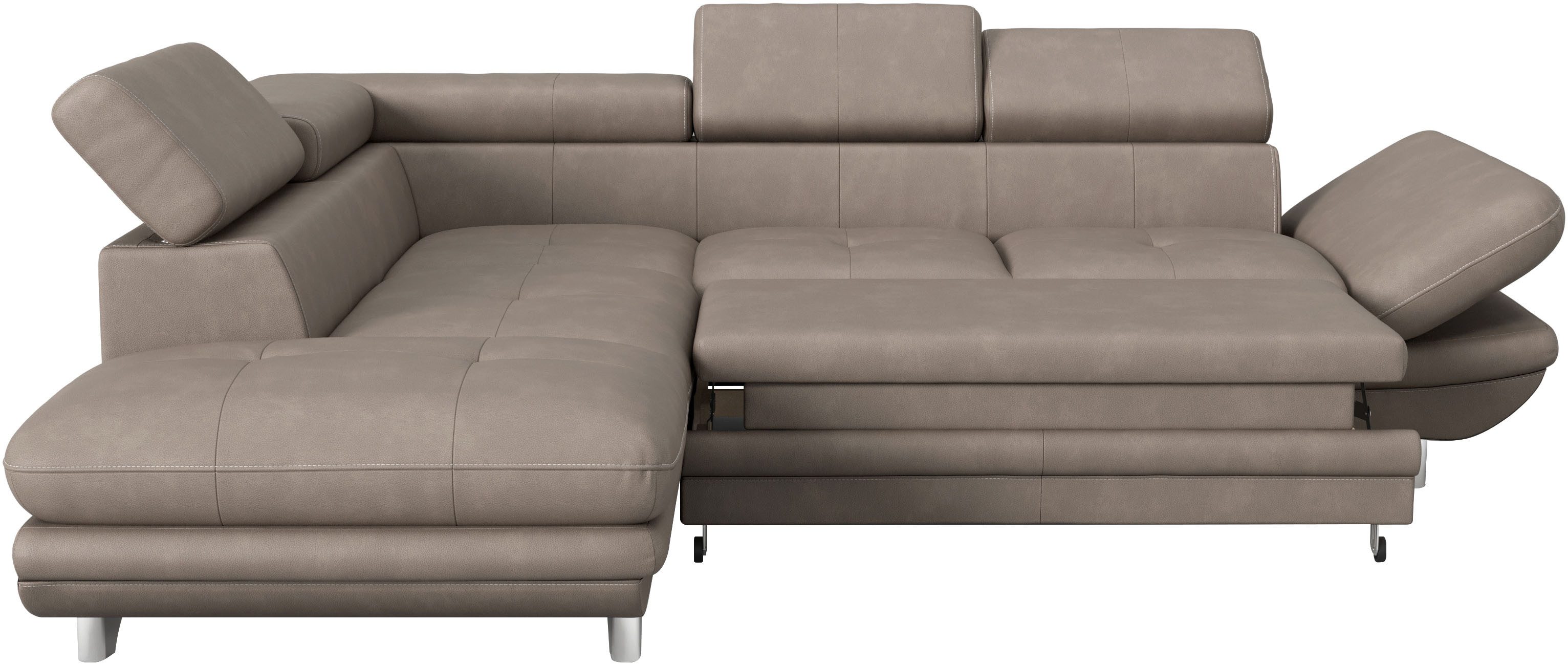 COTTA Hoekbank Enterprise L-vorm met hoofd- en armverstelling, optioneel met bedfunctie