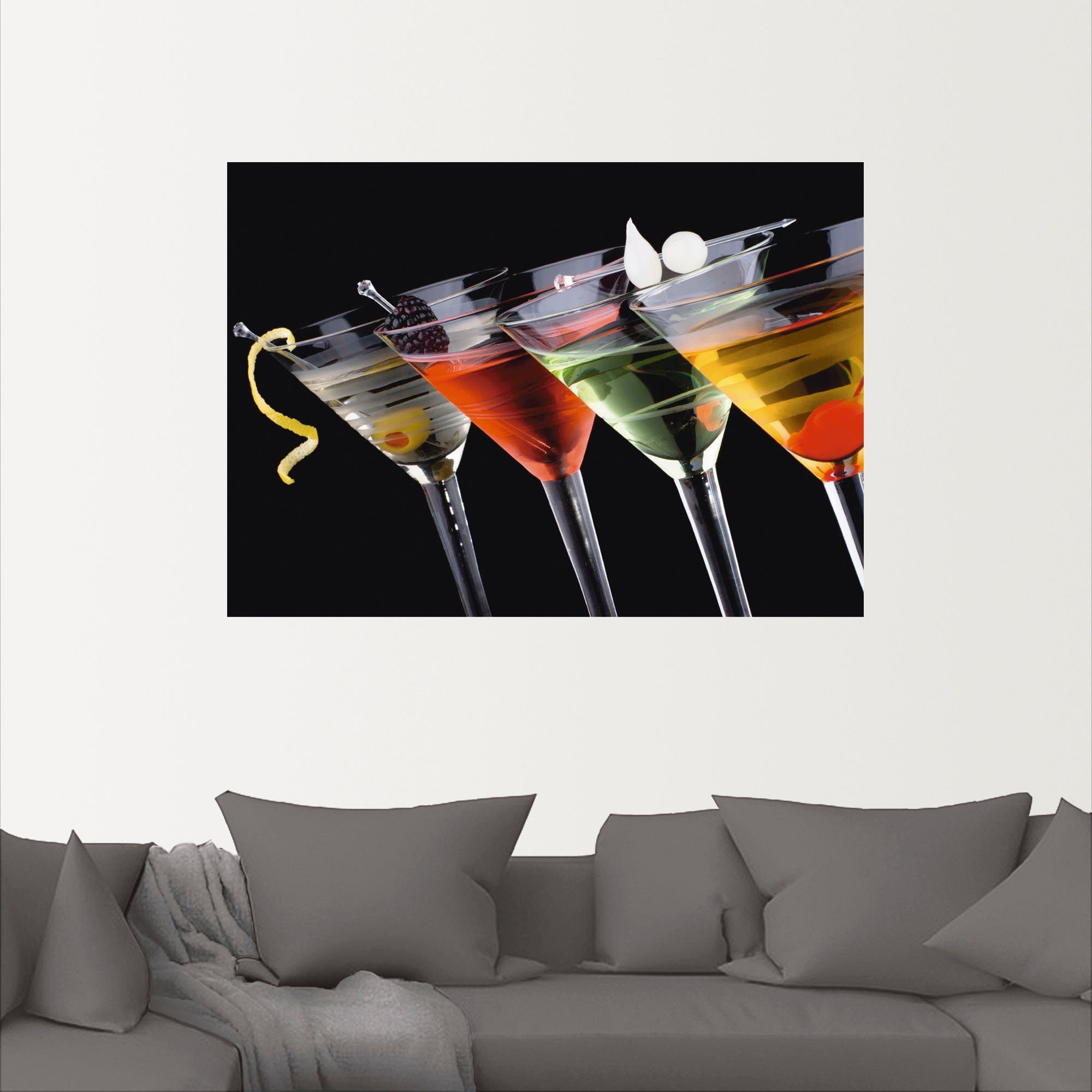 Artland Artprint Klassieke Martini - cocktail als artprint op linnen, poster, muursticker in verschillende maten