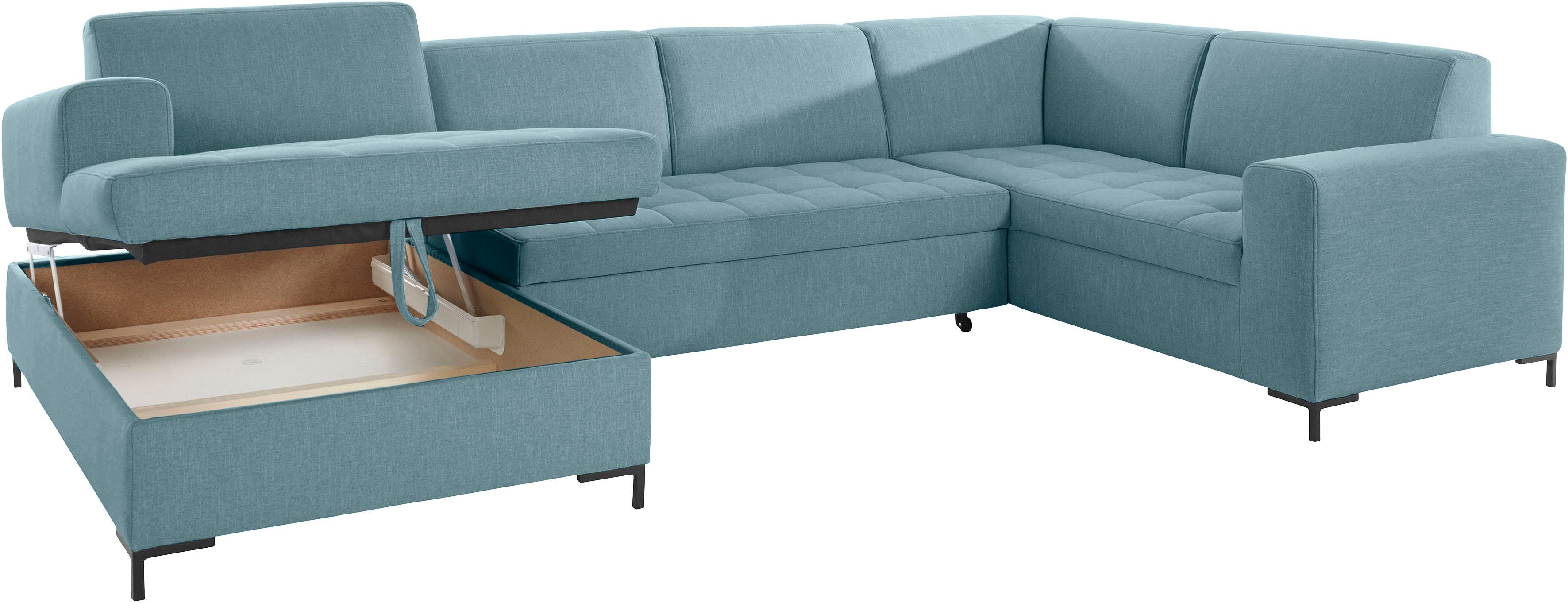 OTTO products Zithoek Grazzo, actuele stiksels in de zitting, veel ruimte, U-vorm, Breedte 332cm