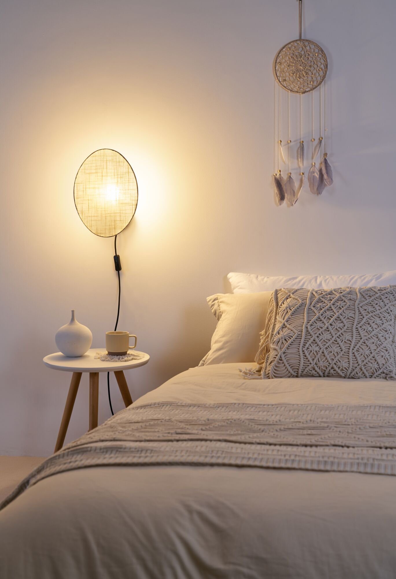 Pauleen Wandlamp Boho Dream max20W zwart/beige 230V metaal/stof