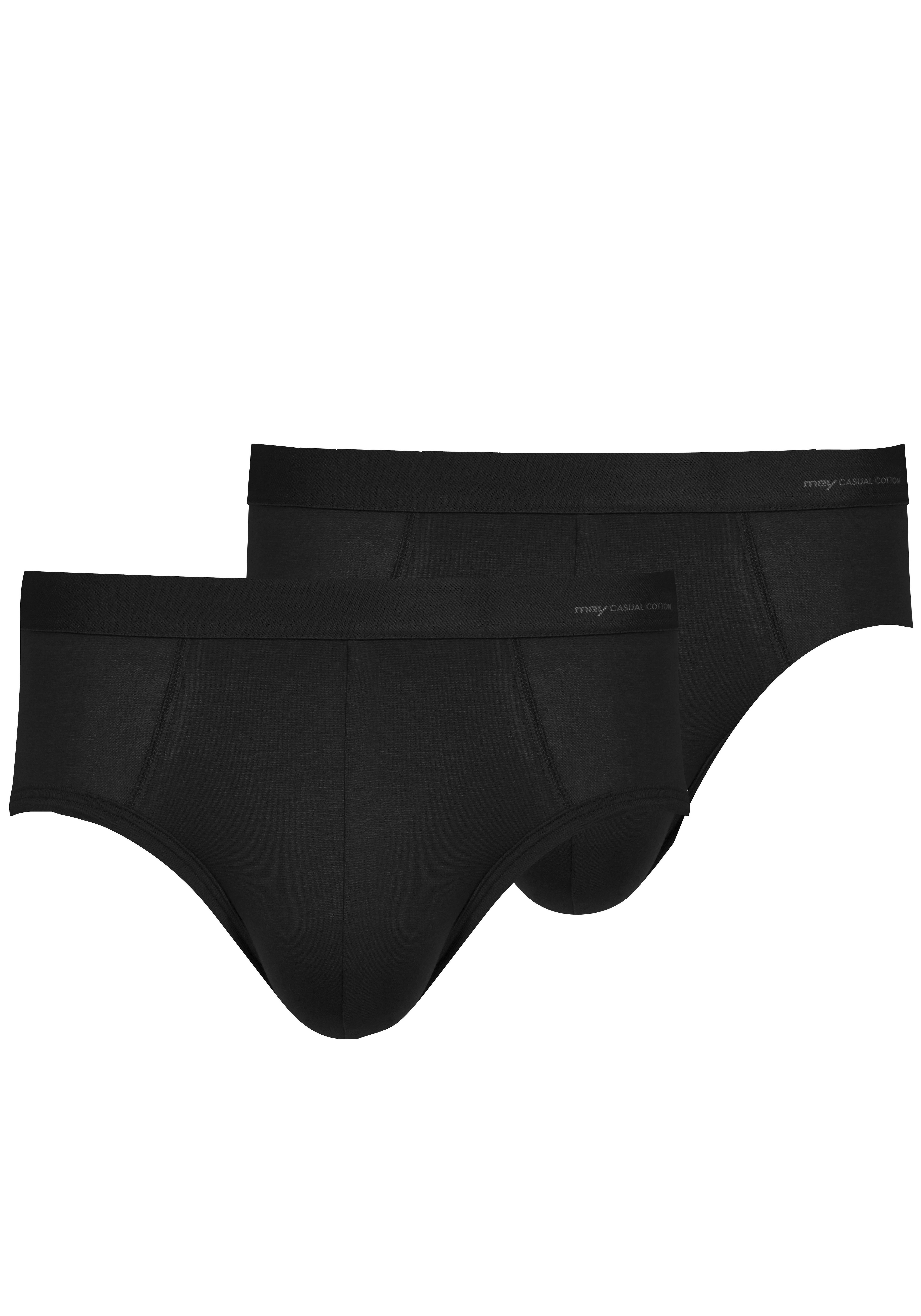 Mey Slip Casual Cotton zonder opstaande zijnaad (Set van 2) heren slips maat 4 (S)