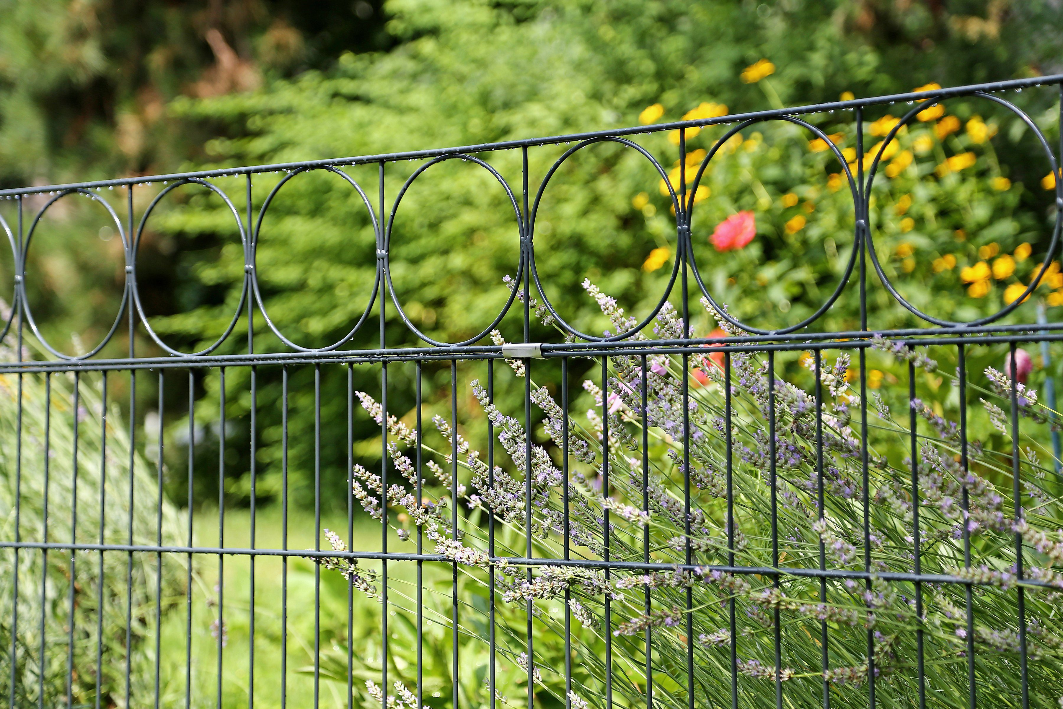 GAH Alberts Dubbelstaafmat hekwerk Oslo antraciet, hoogte: 100-160cm, totale lengte: 10-20m, voor plaatsing in beton (set)