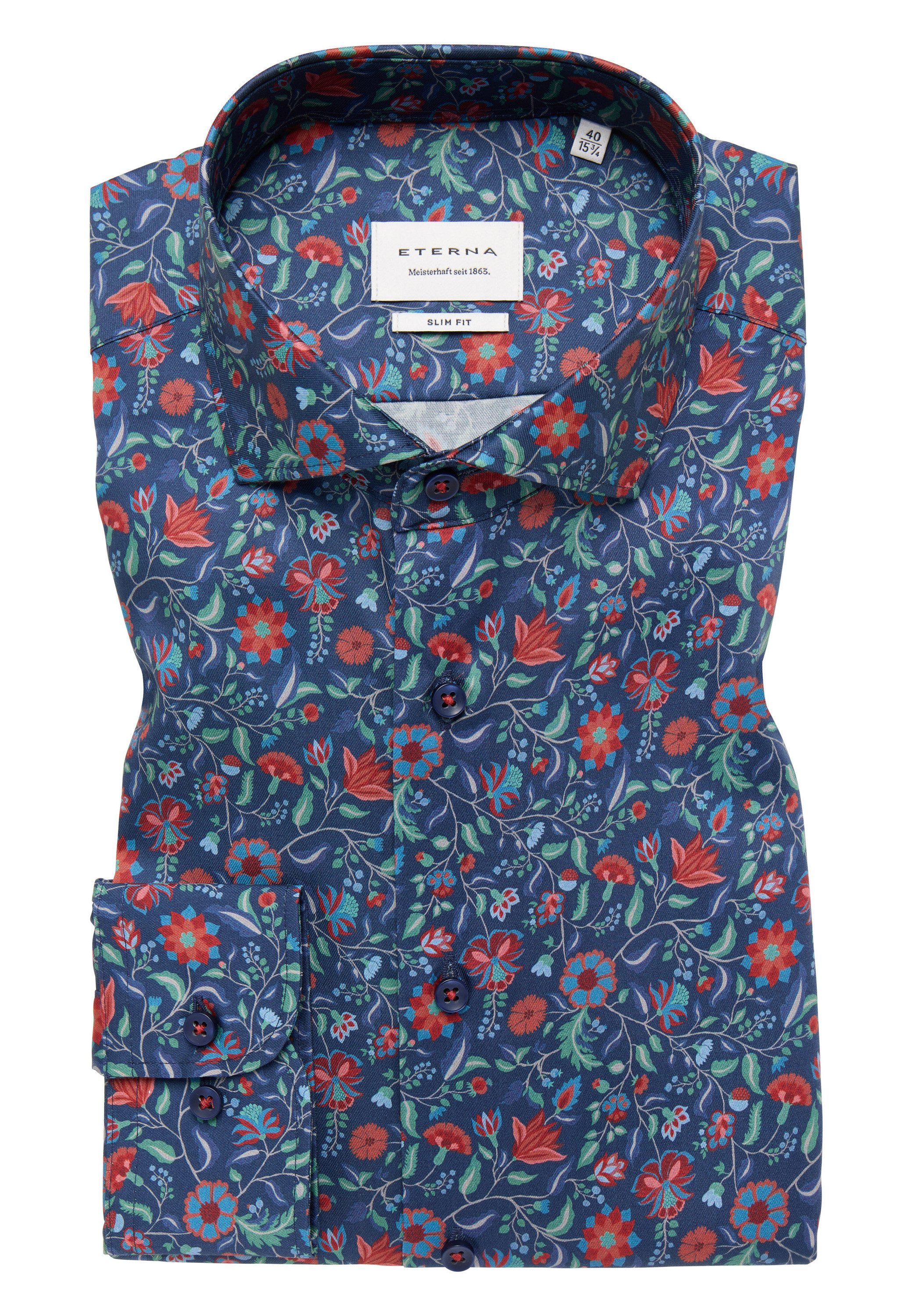Eterna Overhemd met lange mouwen Slim fit NON IRON (strijkvrij)