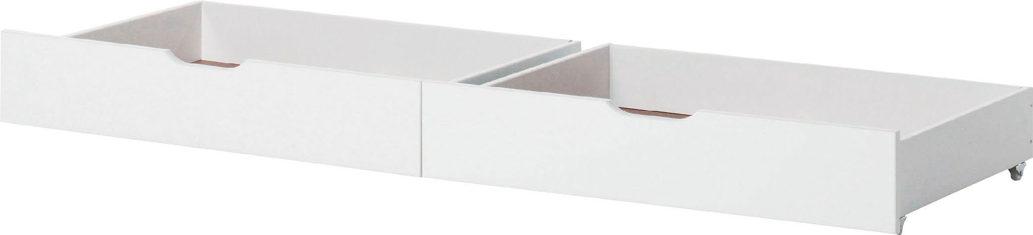Hoppekids Lade Eco Dream op wieltjes voor kinderbed 2 stuks, 2 maten toebehoren voor kinderbedden wit