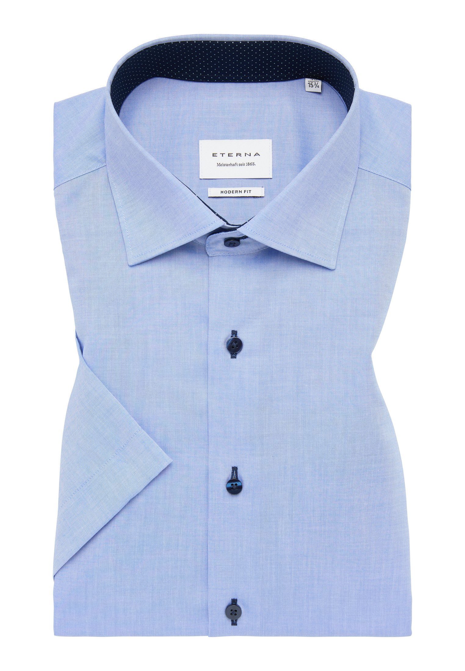 Eterna Overhemd met korte mouwen MODERN FIT NON IRON (strijkvrij)