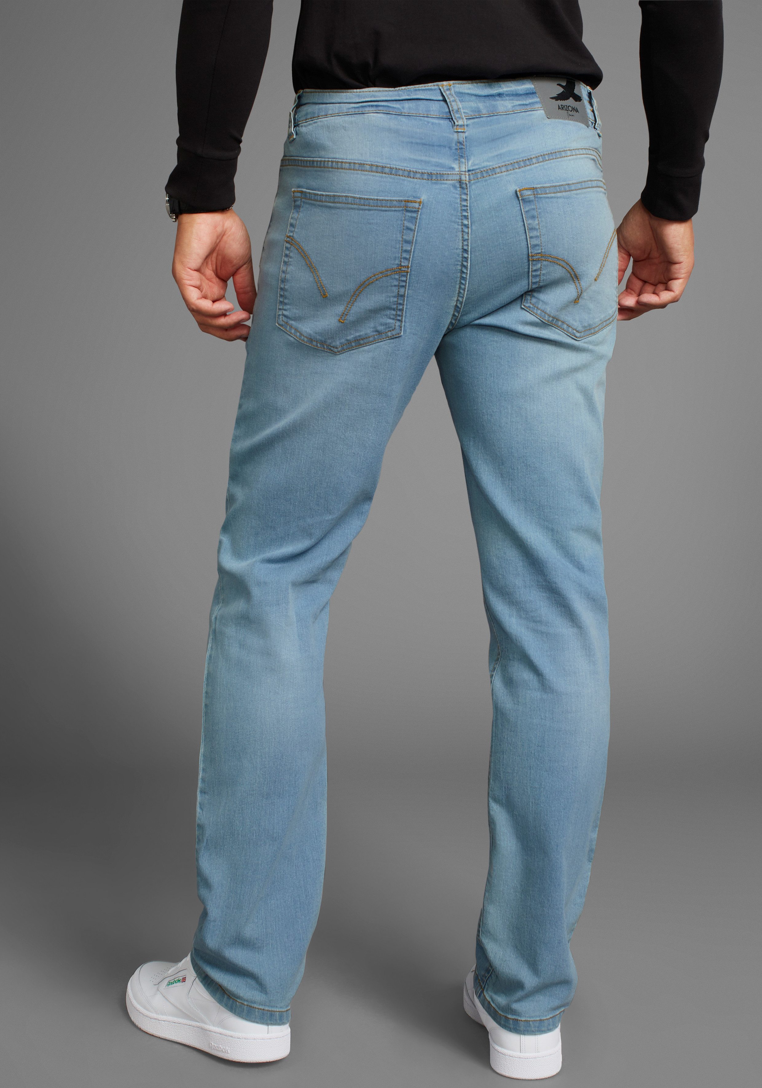 Arizona Jeans met elastische band Paul elastische tailleband, comfort-fit, rechte pijpsnit