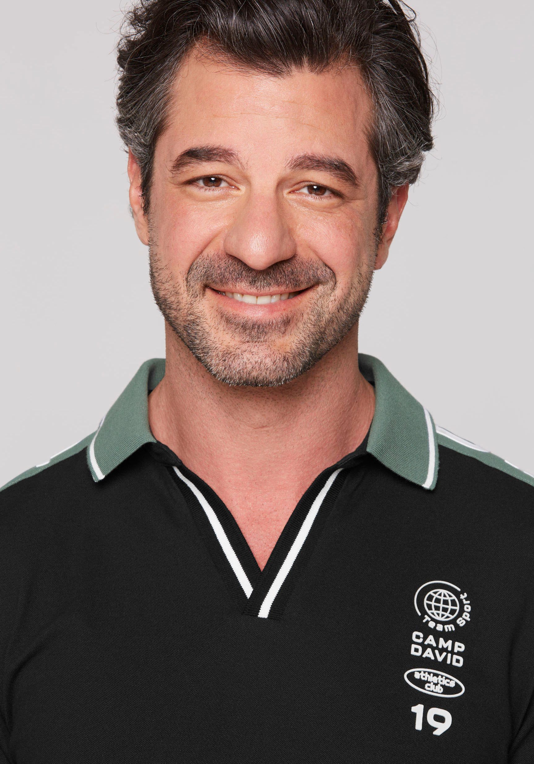 CAMP DAVID Poloshirt met logoprints