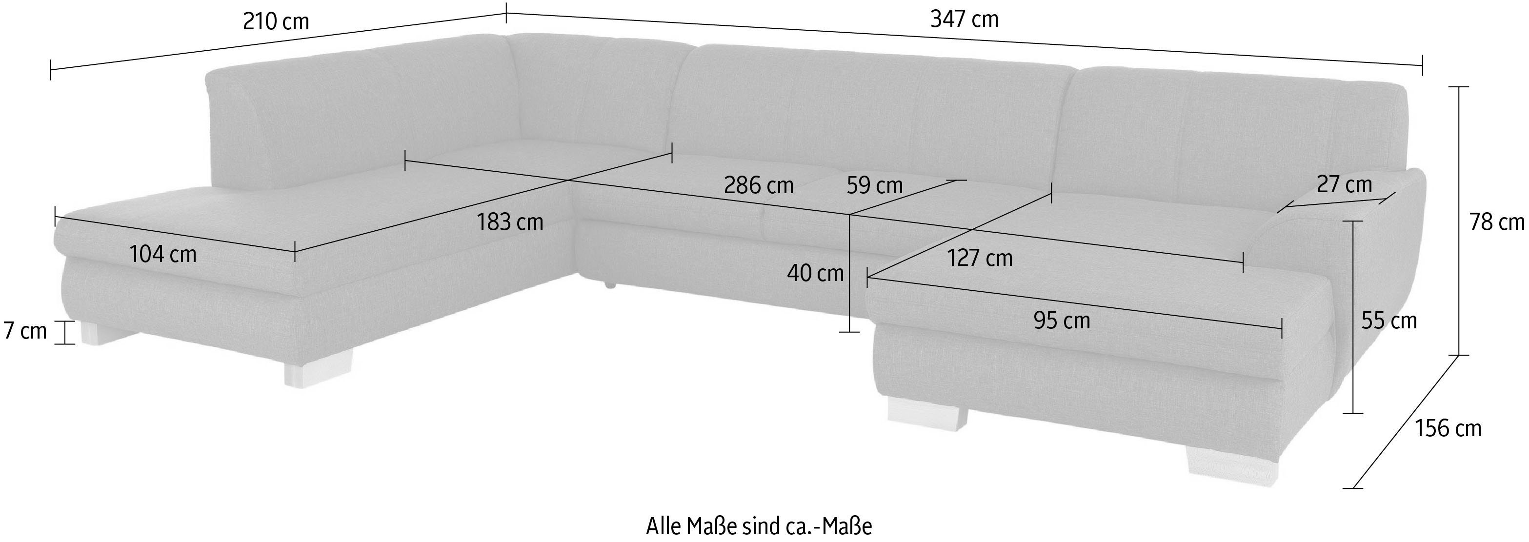 Home affaire Zithoek Nika U-vorm Zithoek, MELROSE®/structuurstof of fijne structuurstof