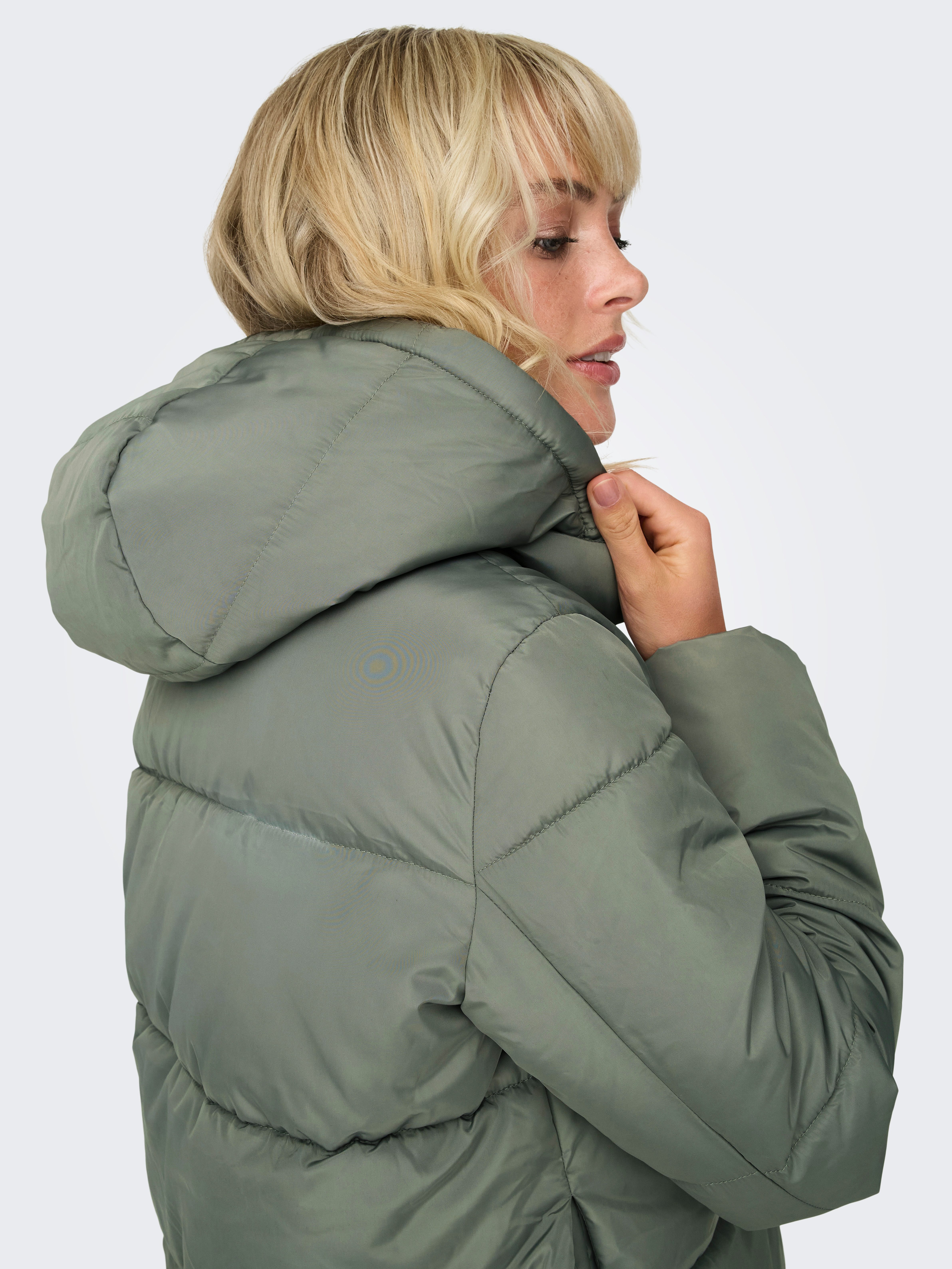 Only Gewatteerde jas ONLNEWNORA LONG PUFFER COAT LIFE CC OTW
