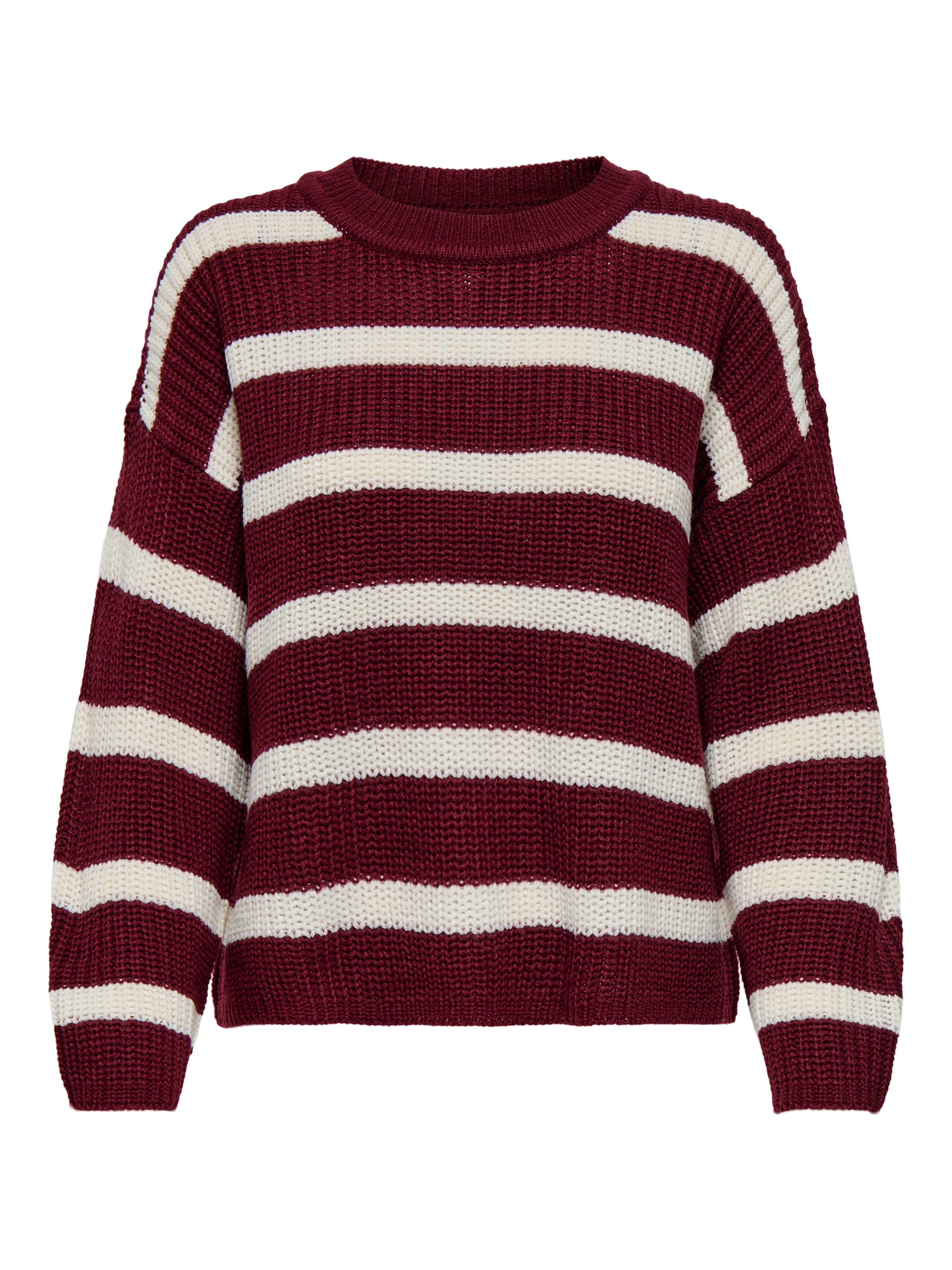 JDY Gebreide trui JDYJUSTY L/S STRIPE PULLOVER KNT NOOS