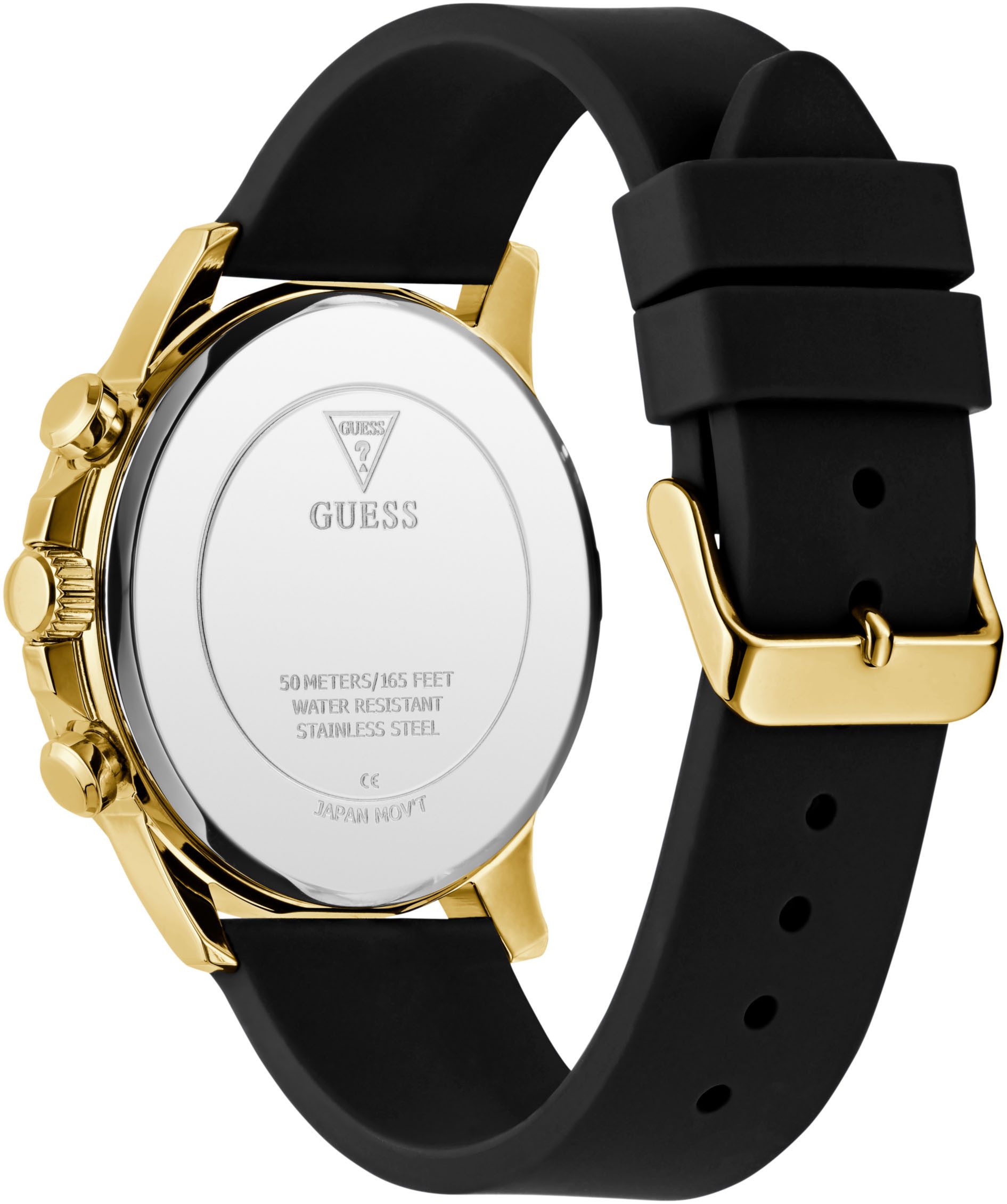 Guess Multifunctioneel horloge Walker Quartz horloge, polshorloge, herenhorloge, datum, weekdag, siliconen band