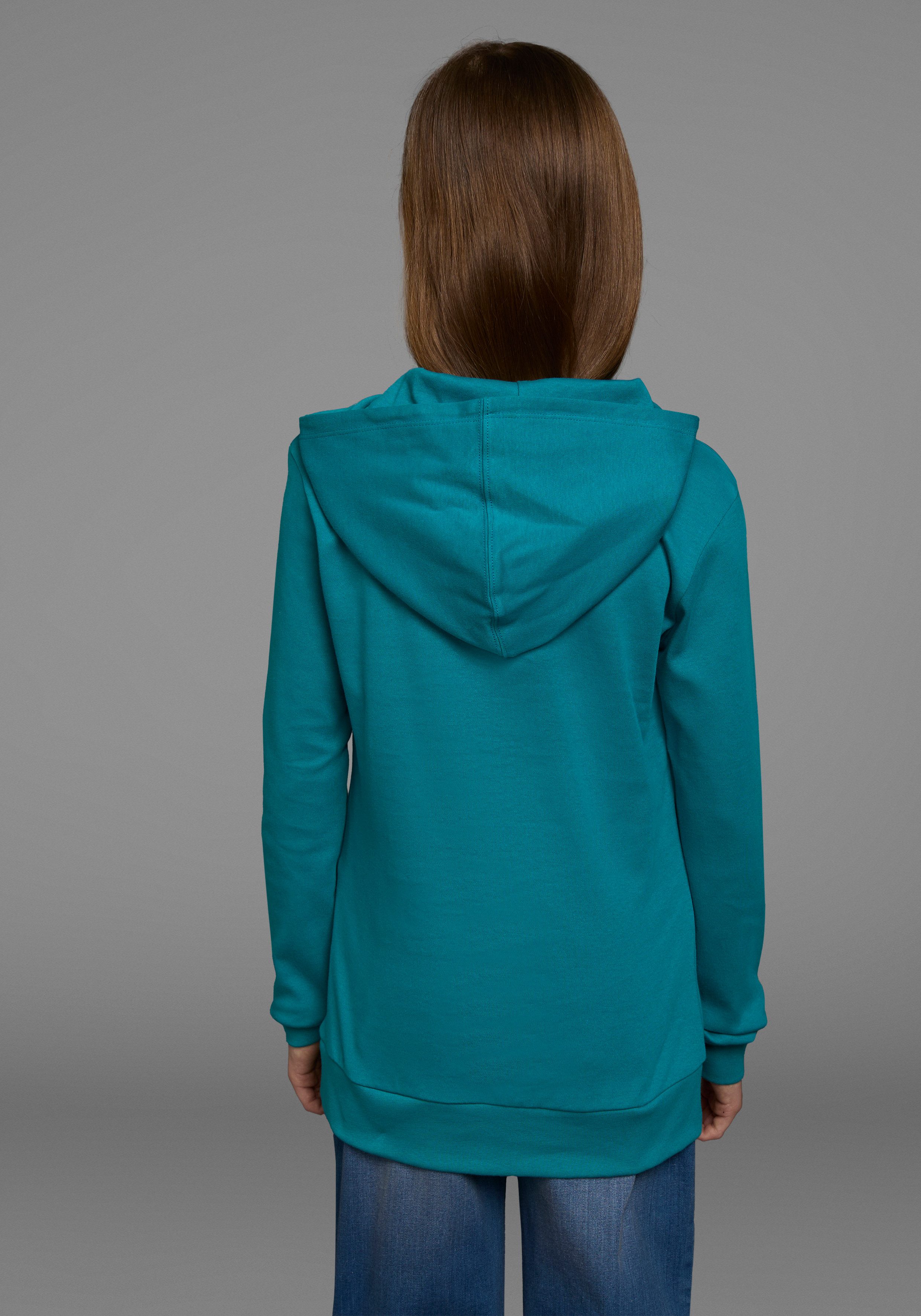 KIDSWORLD Capuchonshirt SO EASY - Print Lange mouwen, basic pasvorm, met modieuze prints