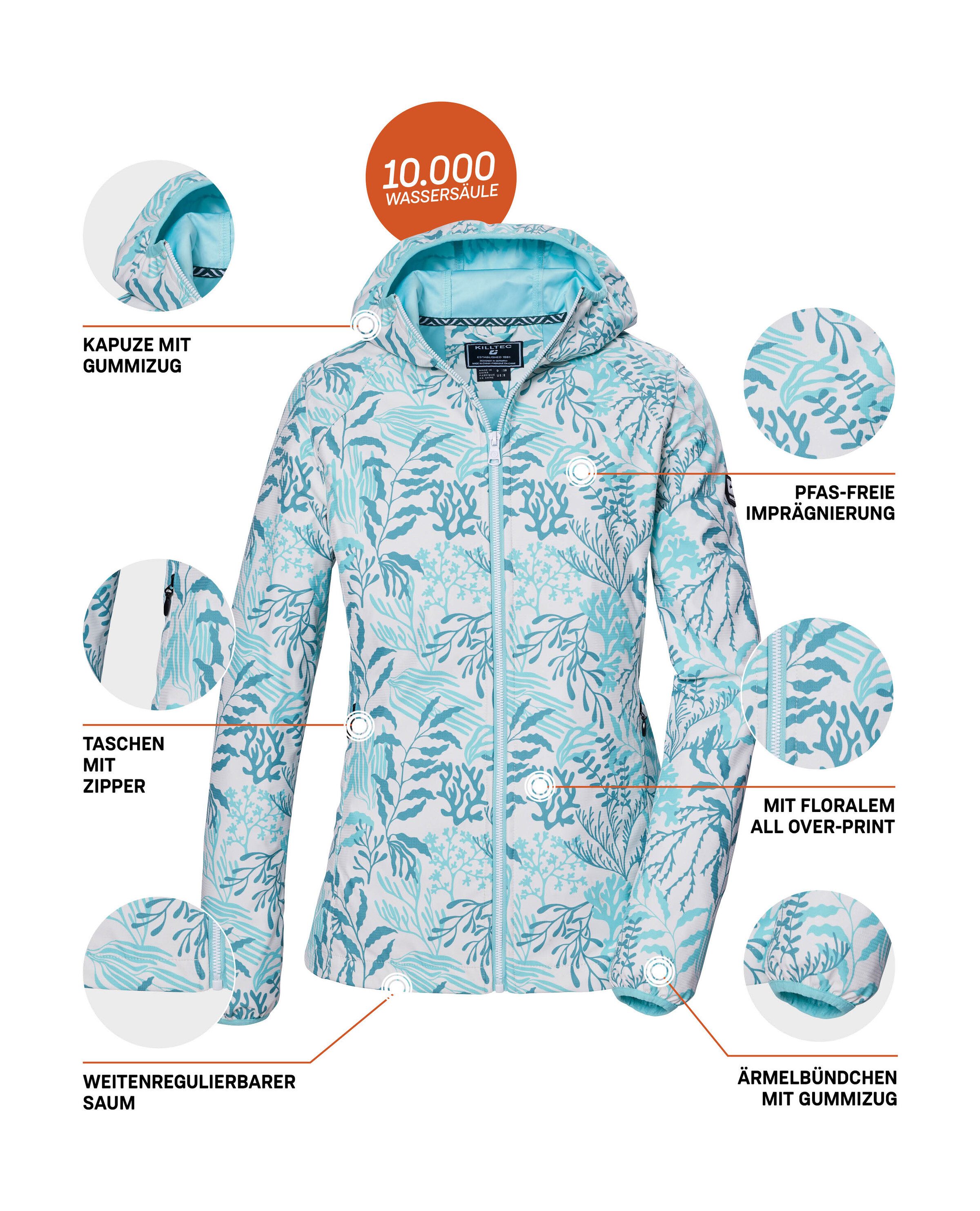 Killtec Softshell-jack KOS 56 WMN SFTSHLL JCKT Waterafstotende, winddichte softshelljack met bloemprint