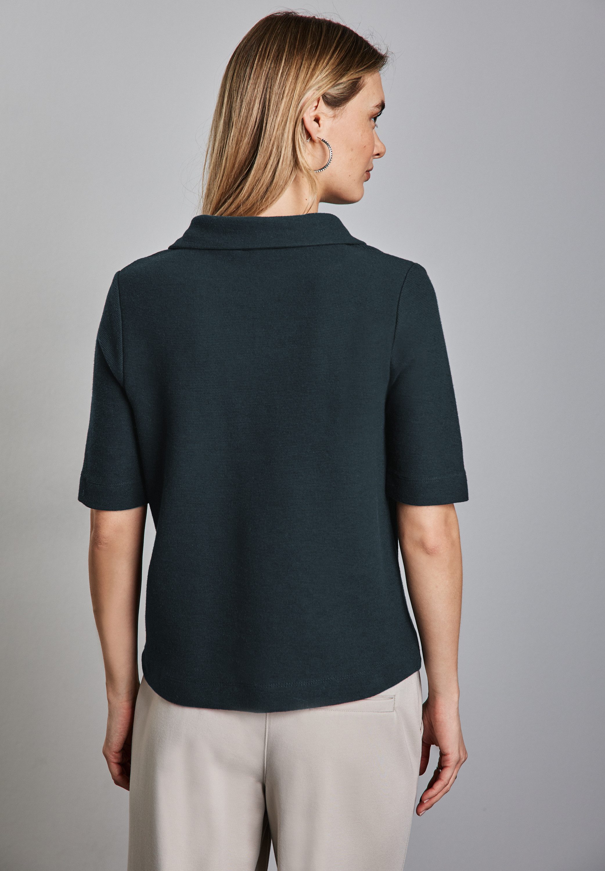 STREET ONE Poloshirt met structuur