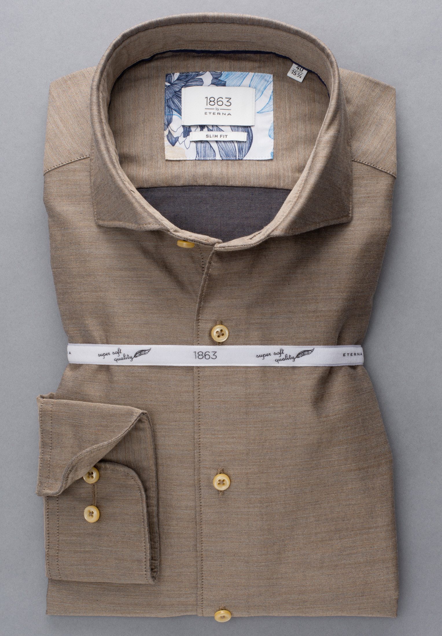 Eterna Overhemd met lange mouwen Slim fit