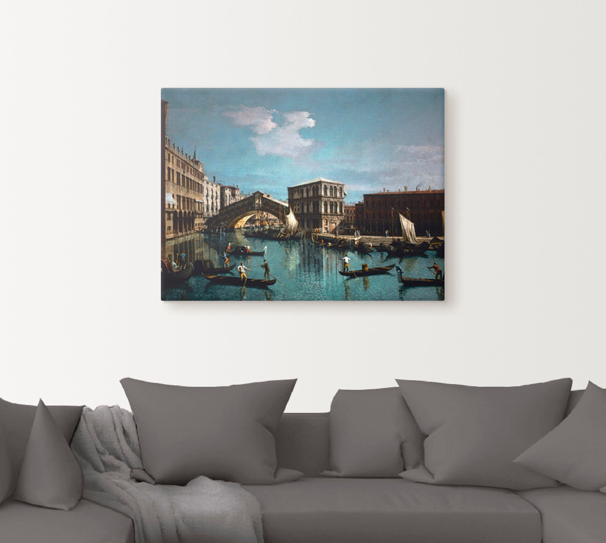 Artland Artprint De Rialtobrug in Venetië als artprint op linnen, muursticker of poster in verschillende maten