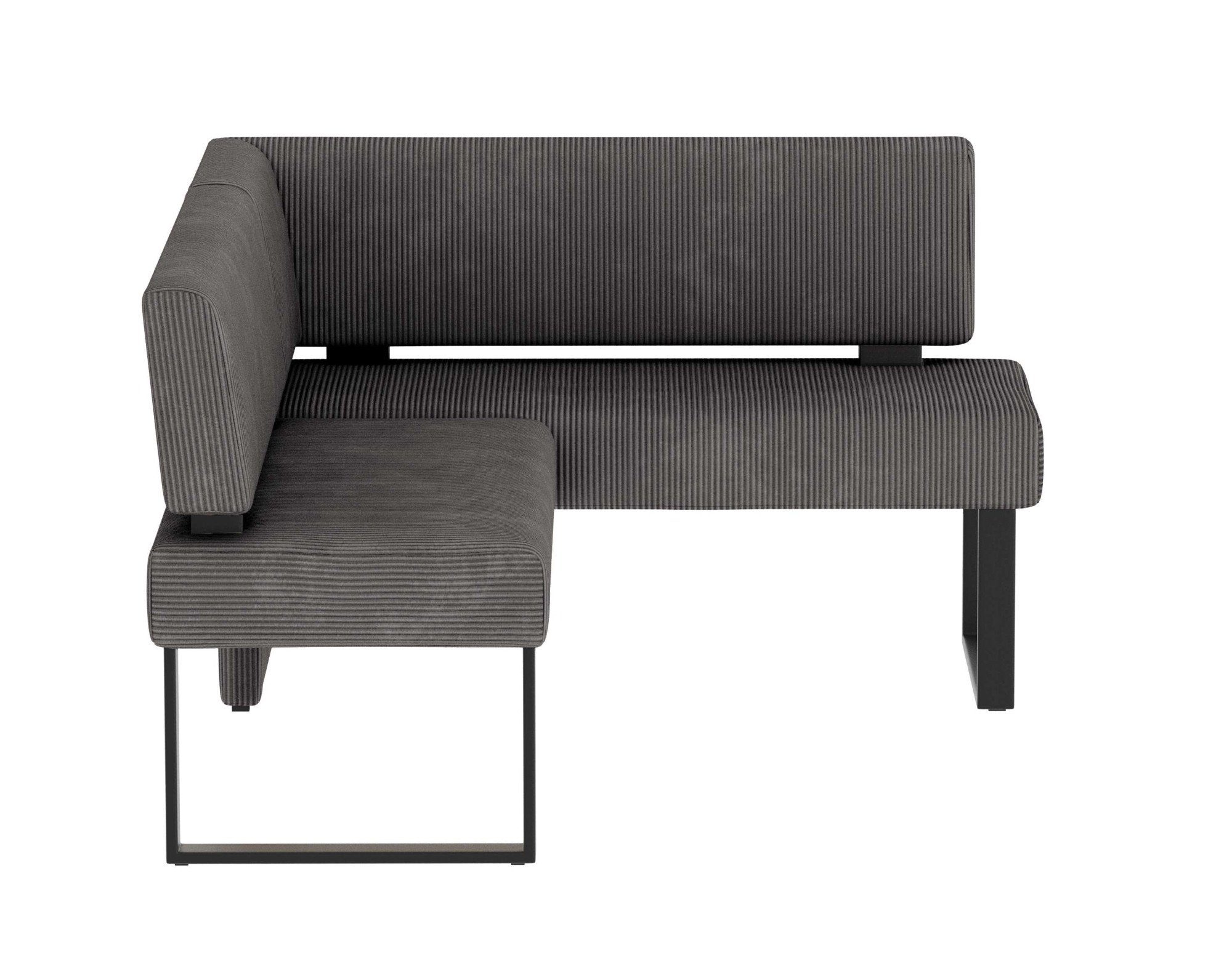 Home affaire Hoekbank Oliver met metalen frame, keukenbank verschillende hoezen cord eetkamerbank ottos choice