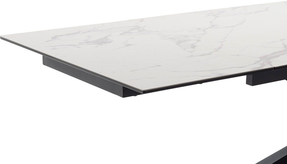 MCA furniture Eettafel TESERO uitschuifbare tafel 200-300 cm Keramiek, metaal, marmer-look, uittrekbaar, belastbaar tot 100 kg, 10-12 personen