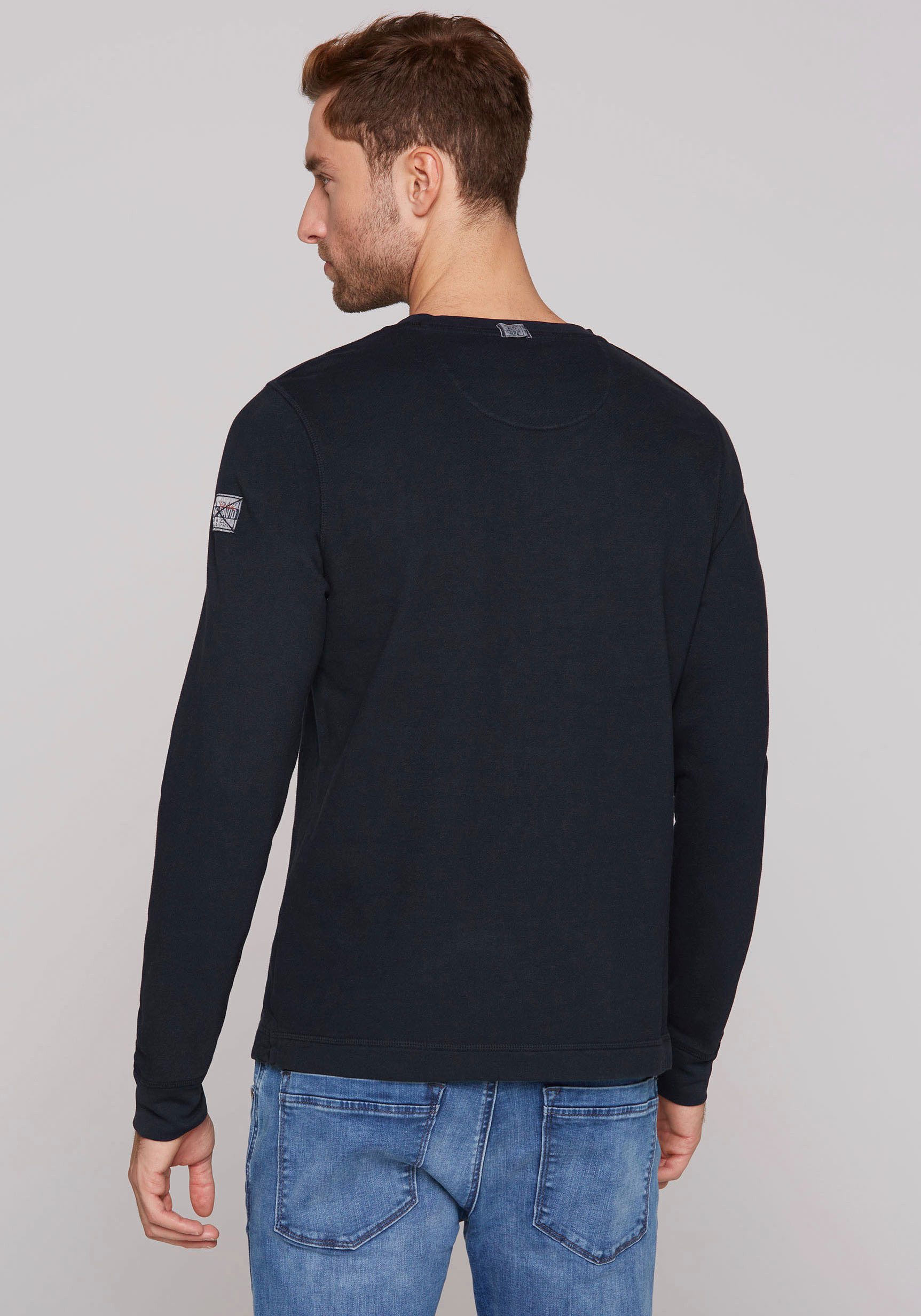 CAMP DAVID Sweatshirt met prints en borduursels